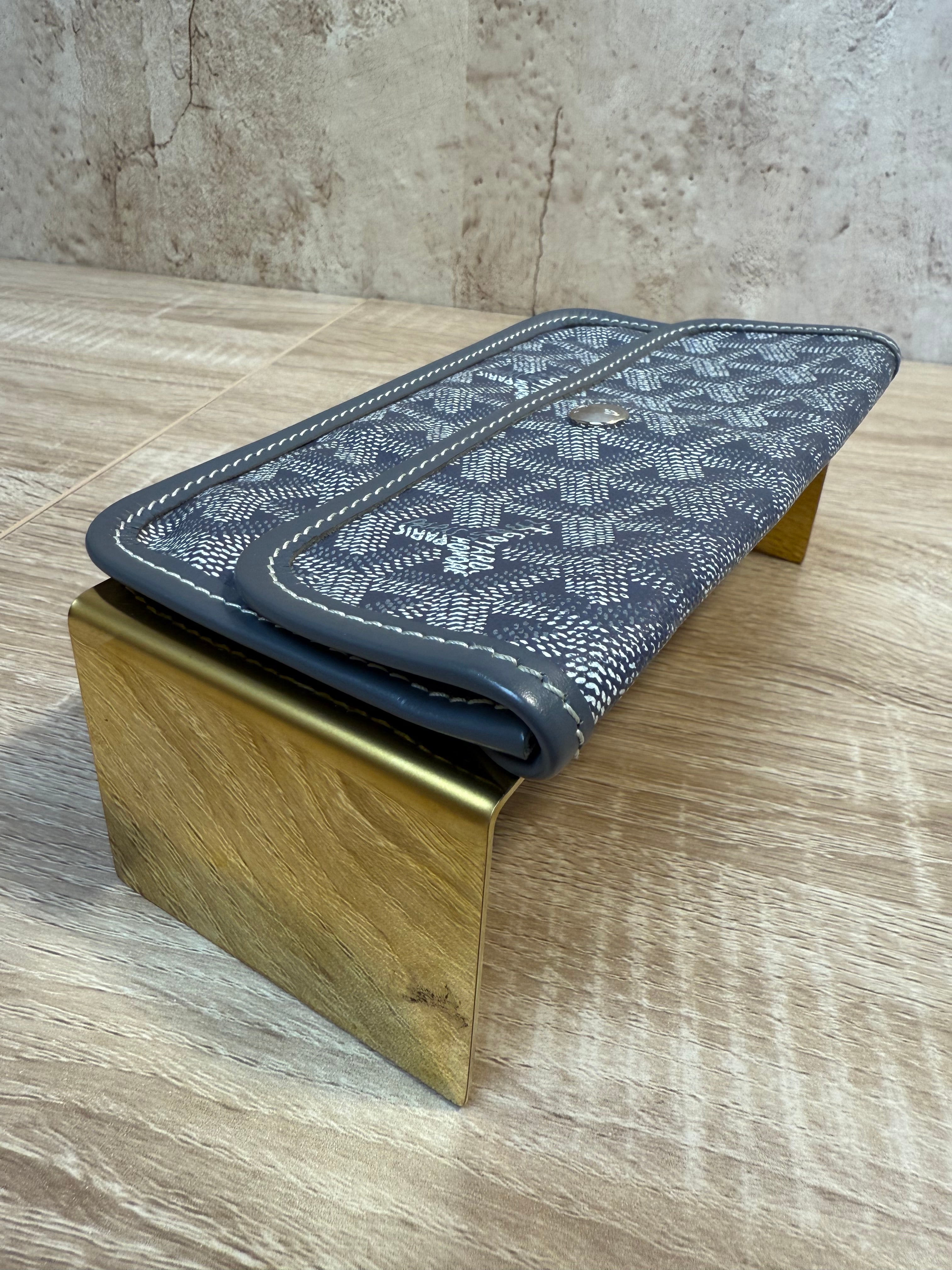 Goyard Grey Goyardine Leather Pouch