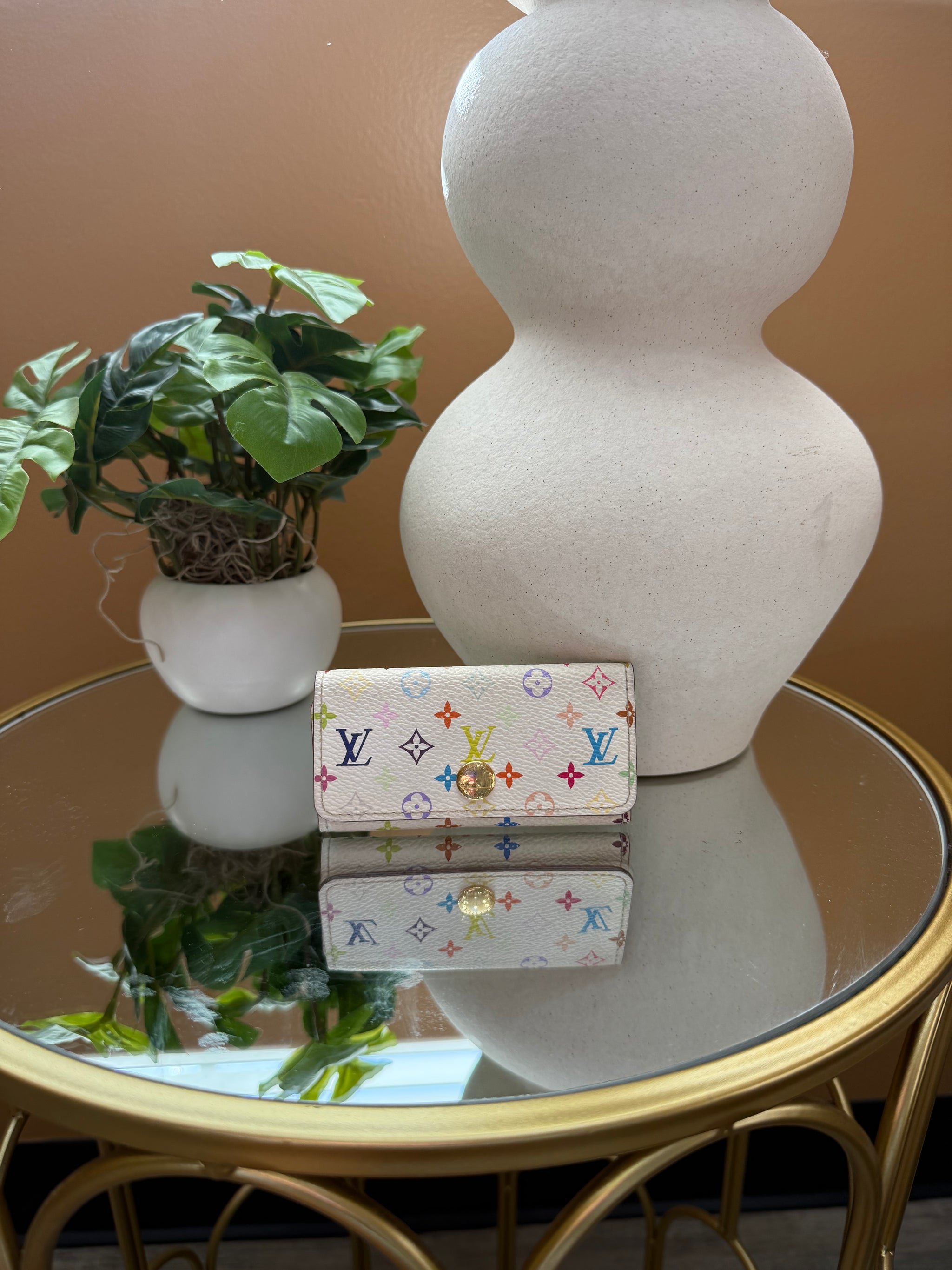 Louis Vuitton Murakami White Multicolor Key Holder