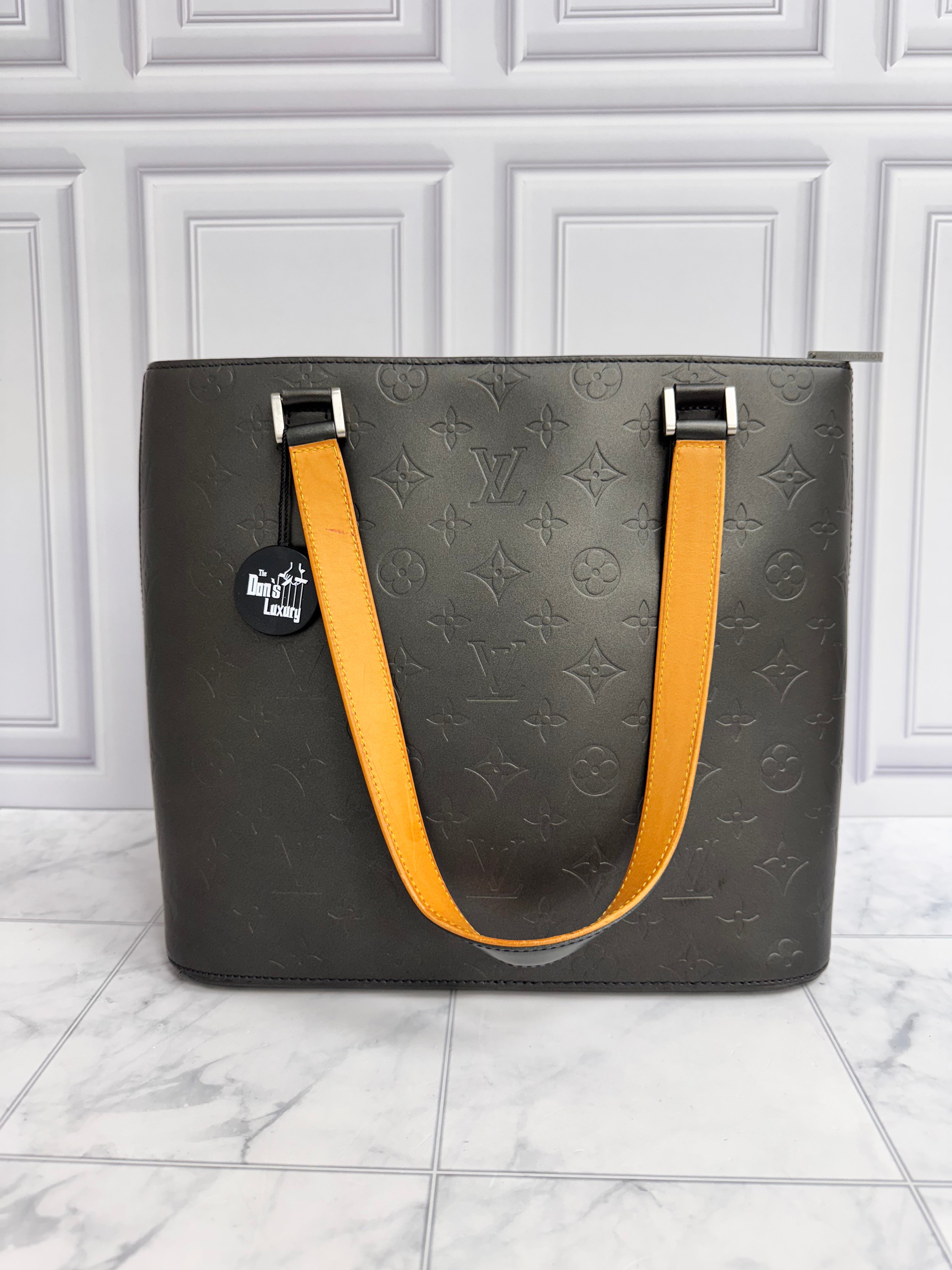 LIKE NEW - Louis Vuitton Graphite Grey Monogram Mat Stockton Tote Bag