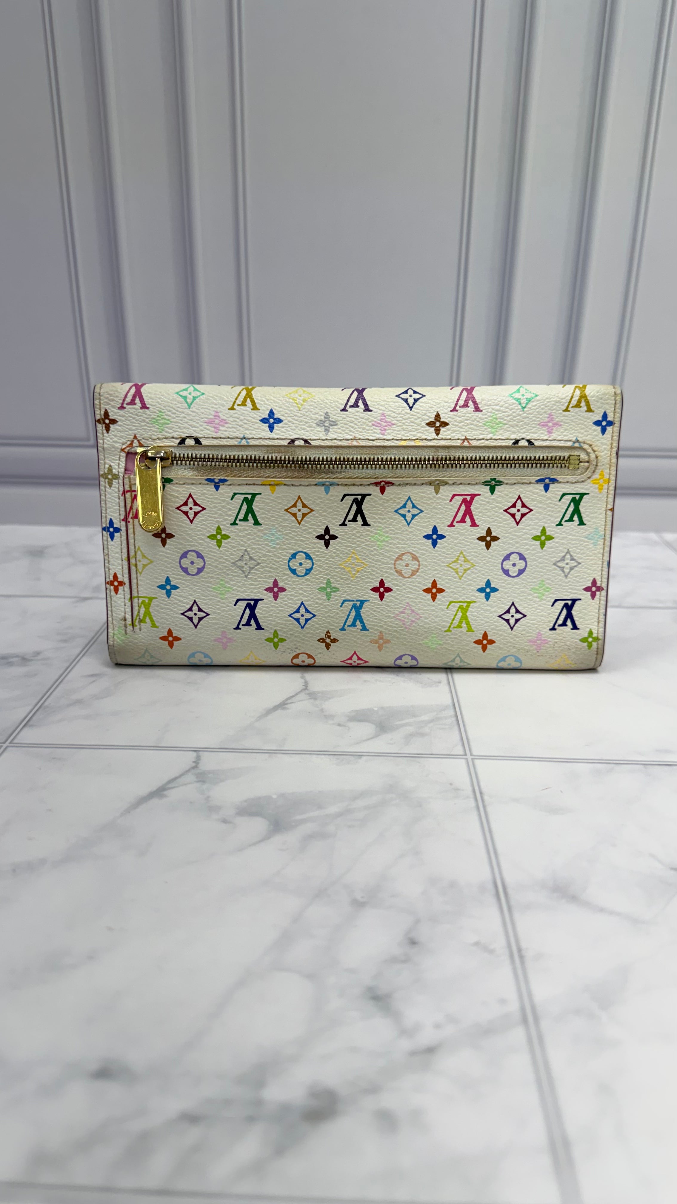 Louis Vuitton White Multicolor Monogram Eugenie Wallet