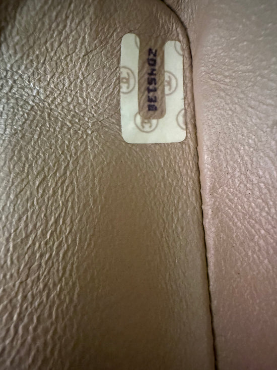 Chanel Beige Quilted Lambskin Single Flap Bag