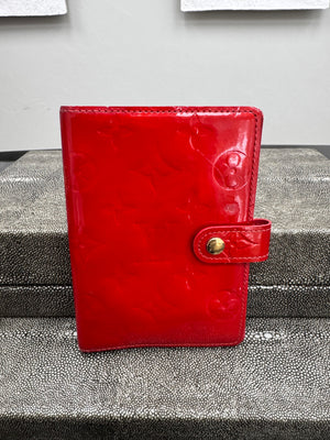 Louis Vuitton Red Monogram Vernis Agenda PM