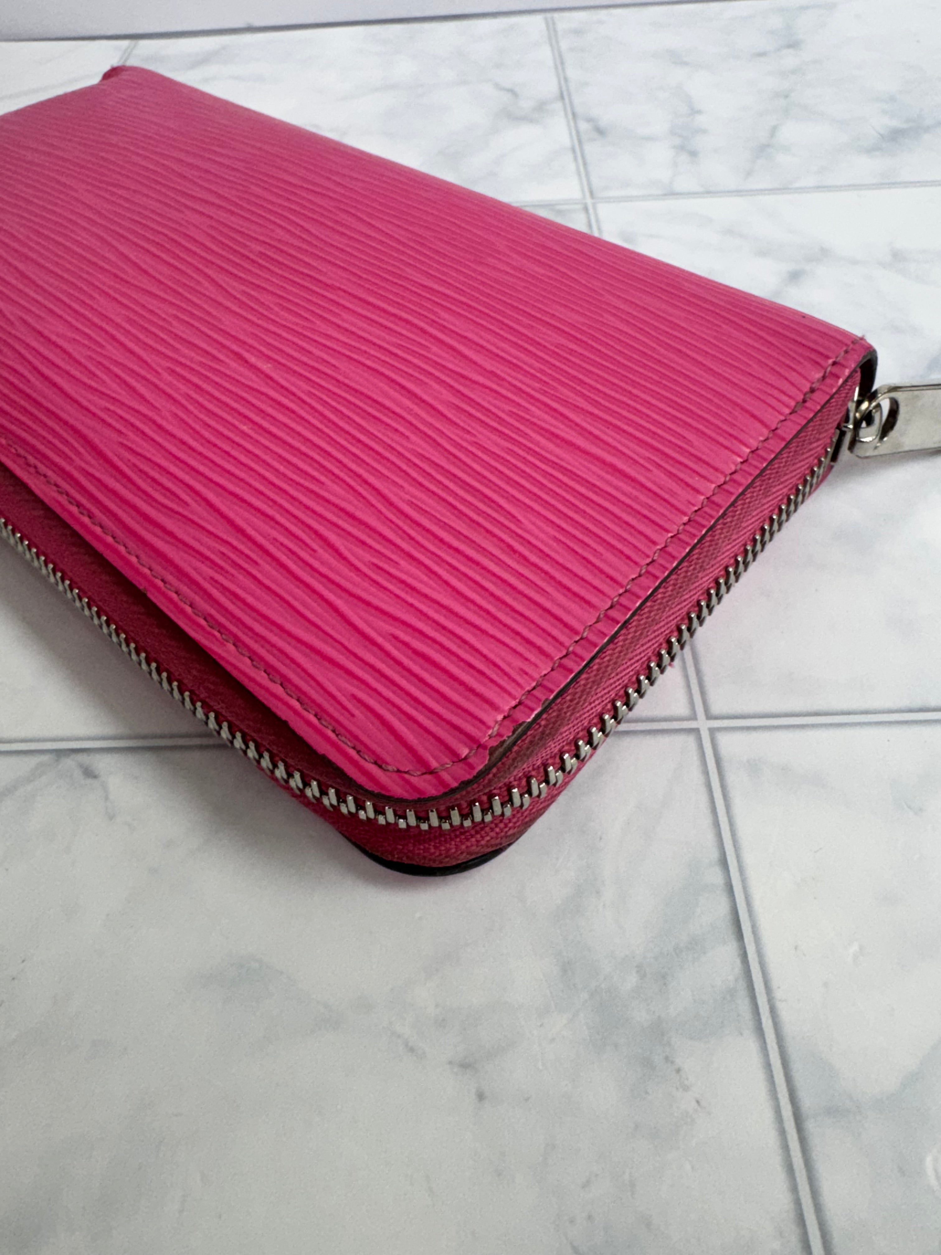 Louis Vuitton Pink Epi Zippy Wallet
