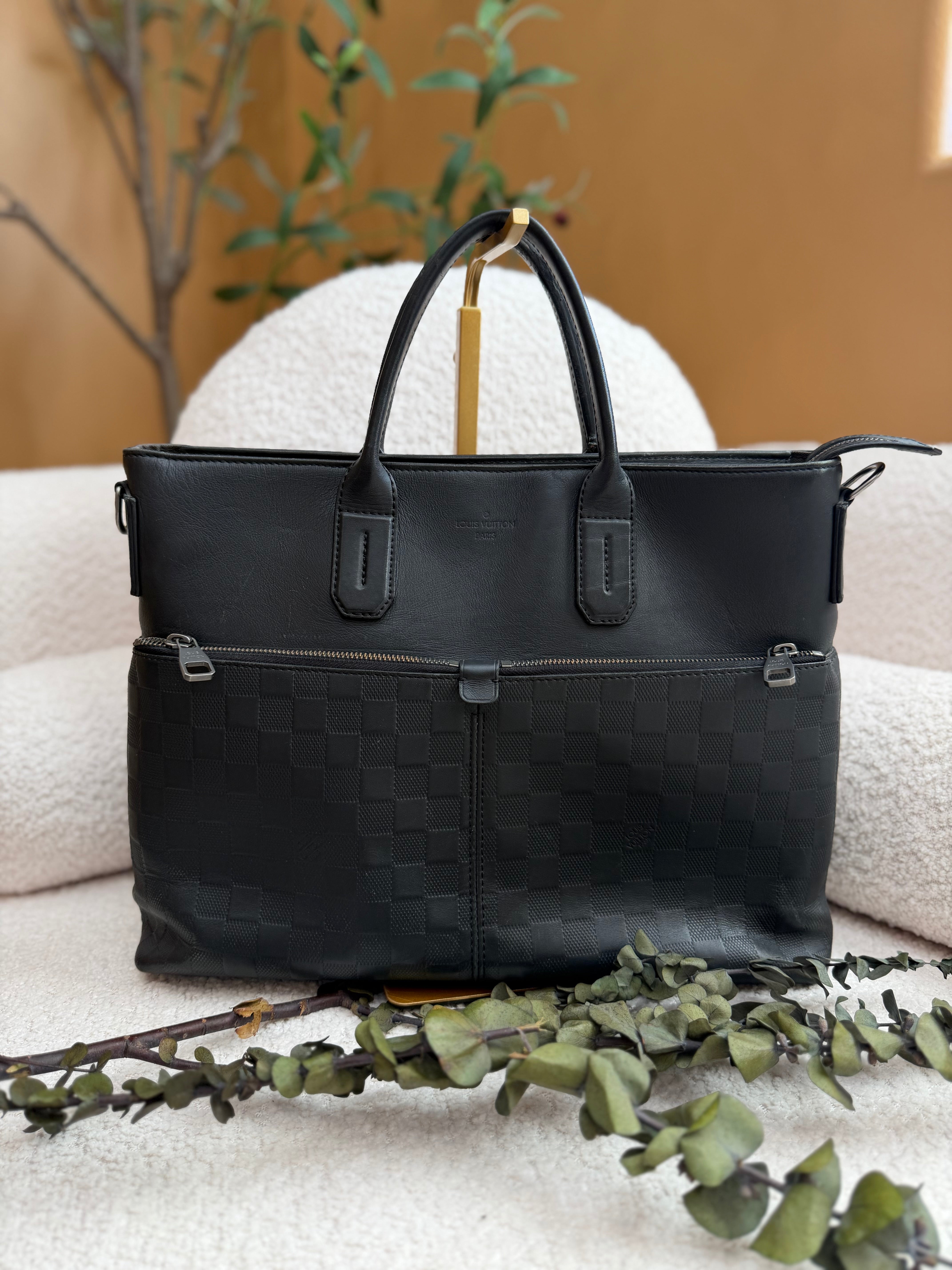 Louis Vuitton Black Damier Infini Briefcase