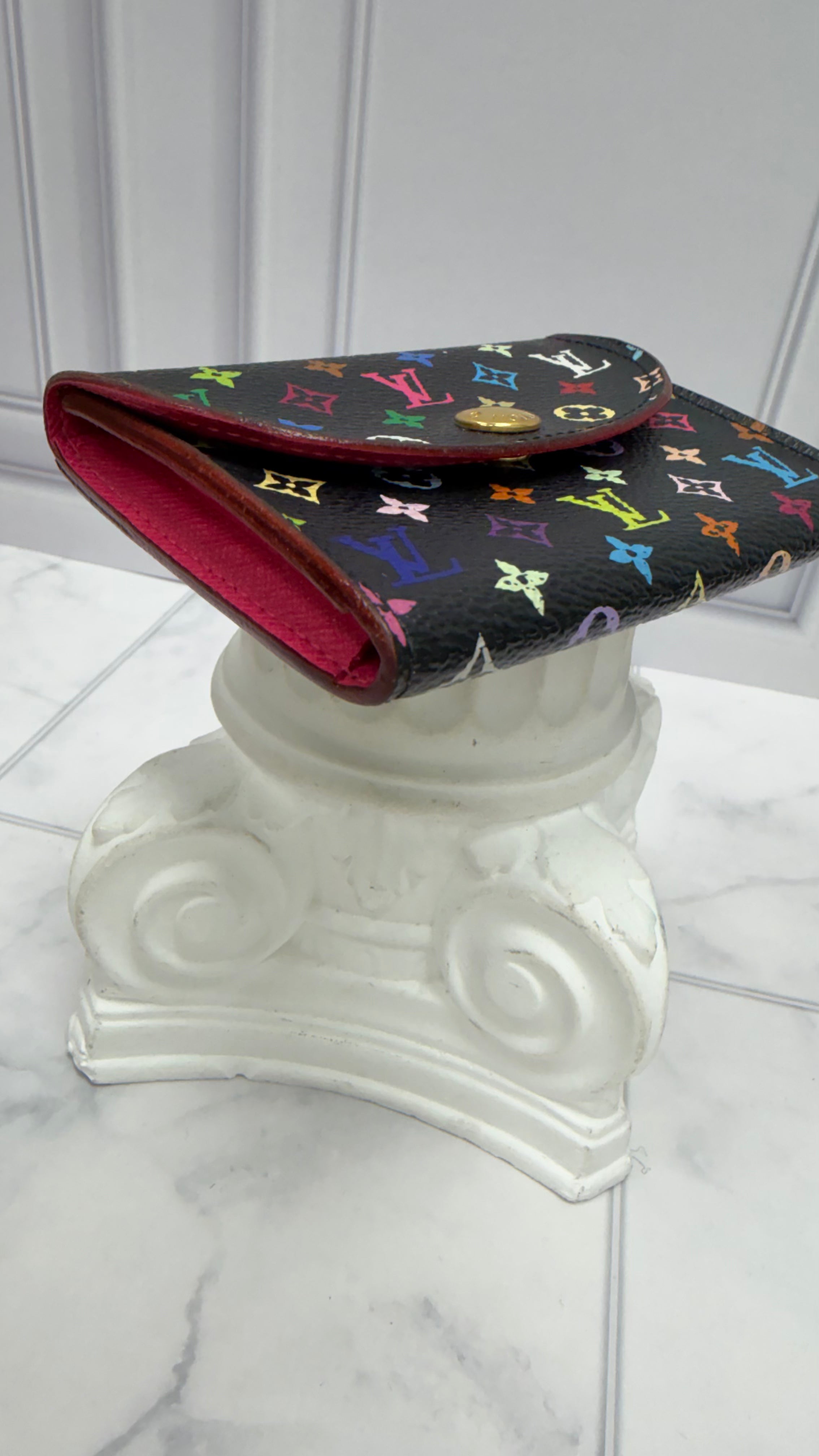 Louis Vuitton Black Multicolor Monogram  Card Case