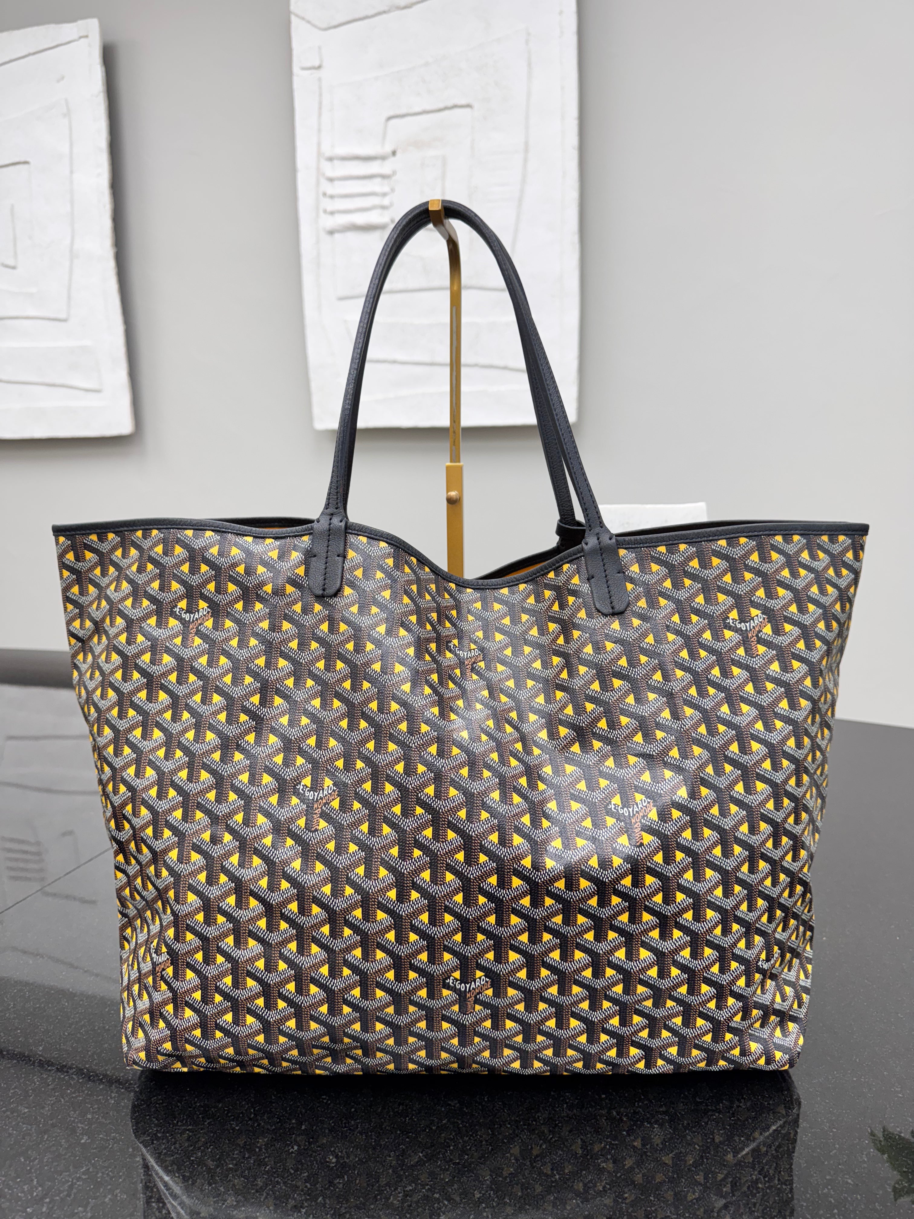 Goyard Yellow Coated Canvas Saint Louis Tote GM
