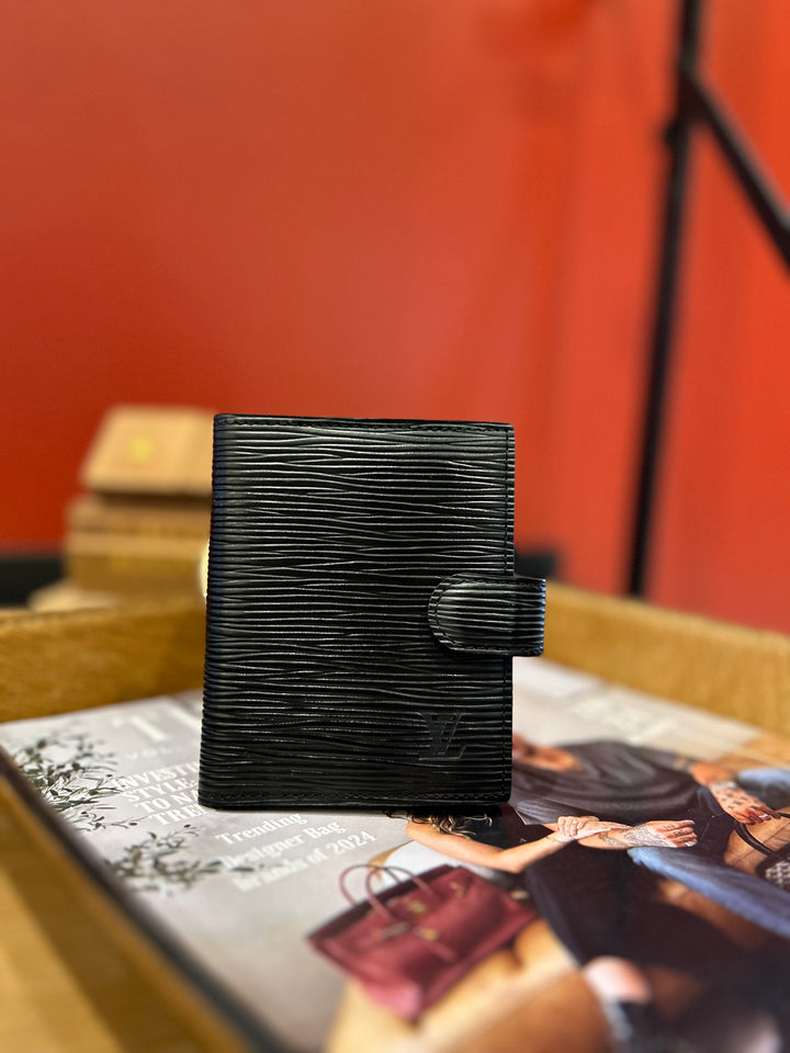 Louis Vuitton Black Epi Leather Card Case
