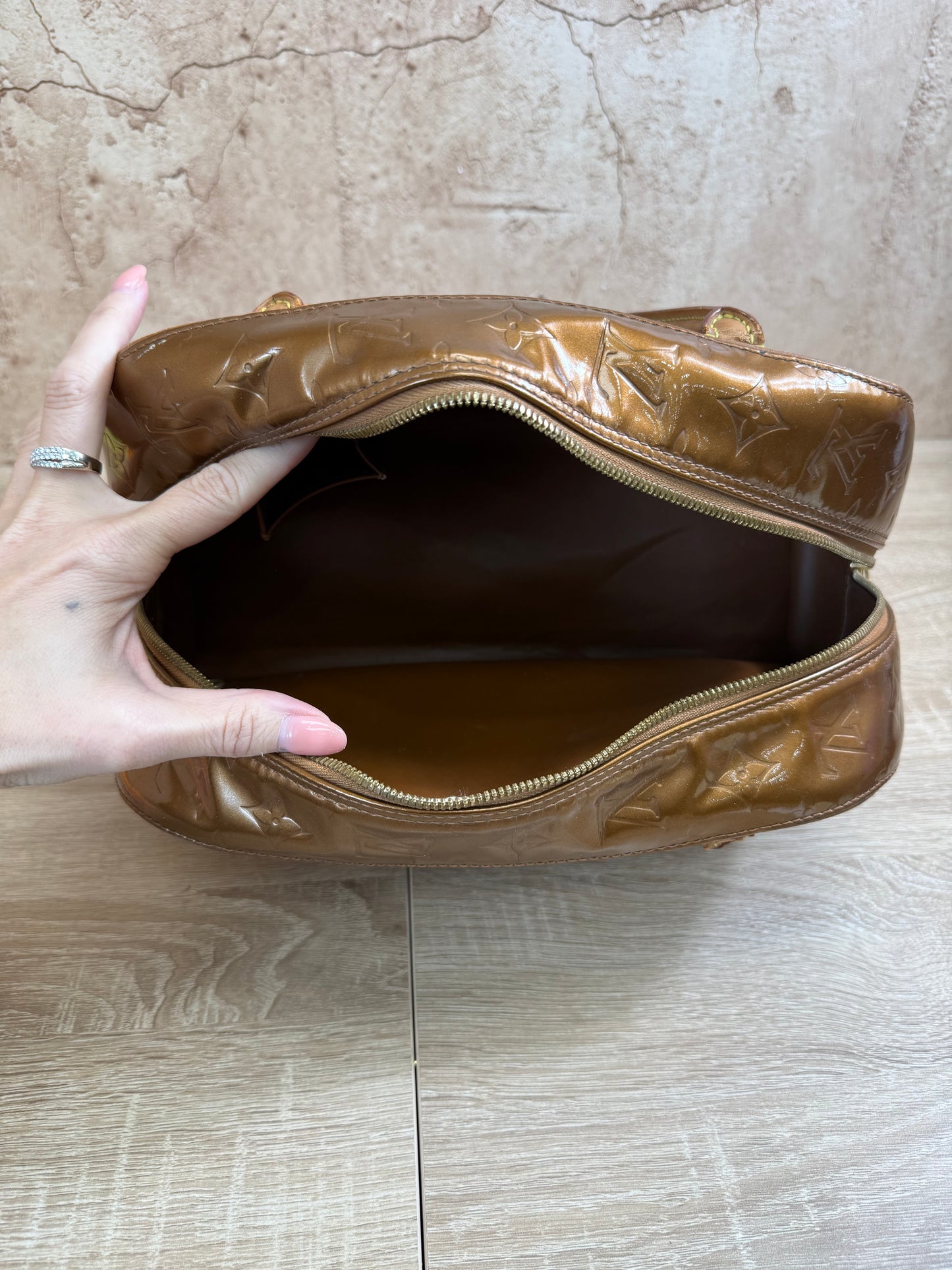 Louis Vuitton Bronze Vernis Tompkins Bag