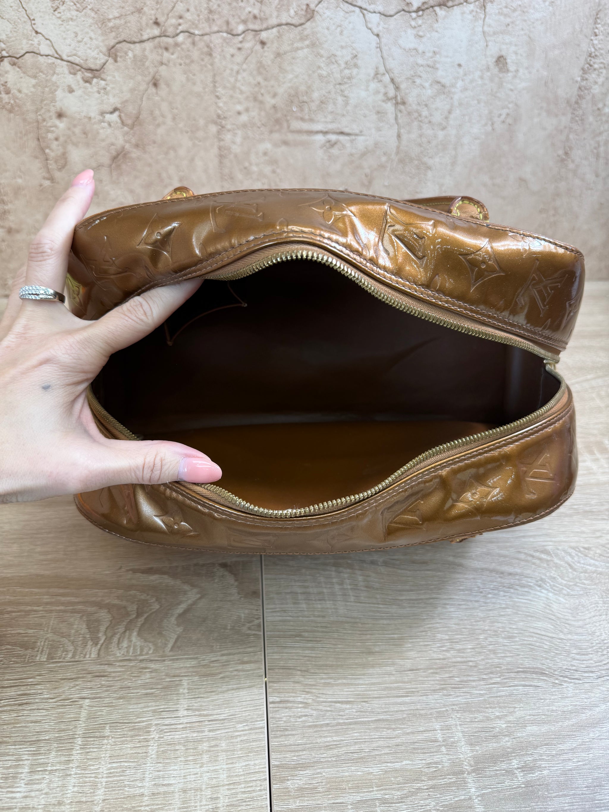 Louis Vuitton Bronze Vernis Tompkins Bag
