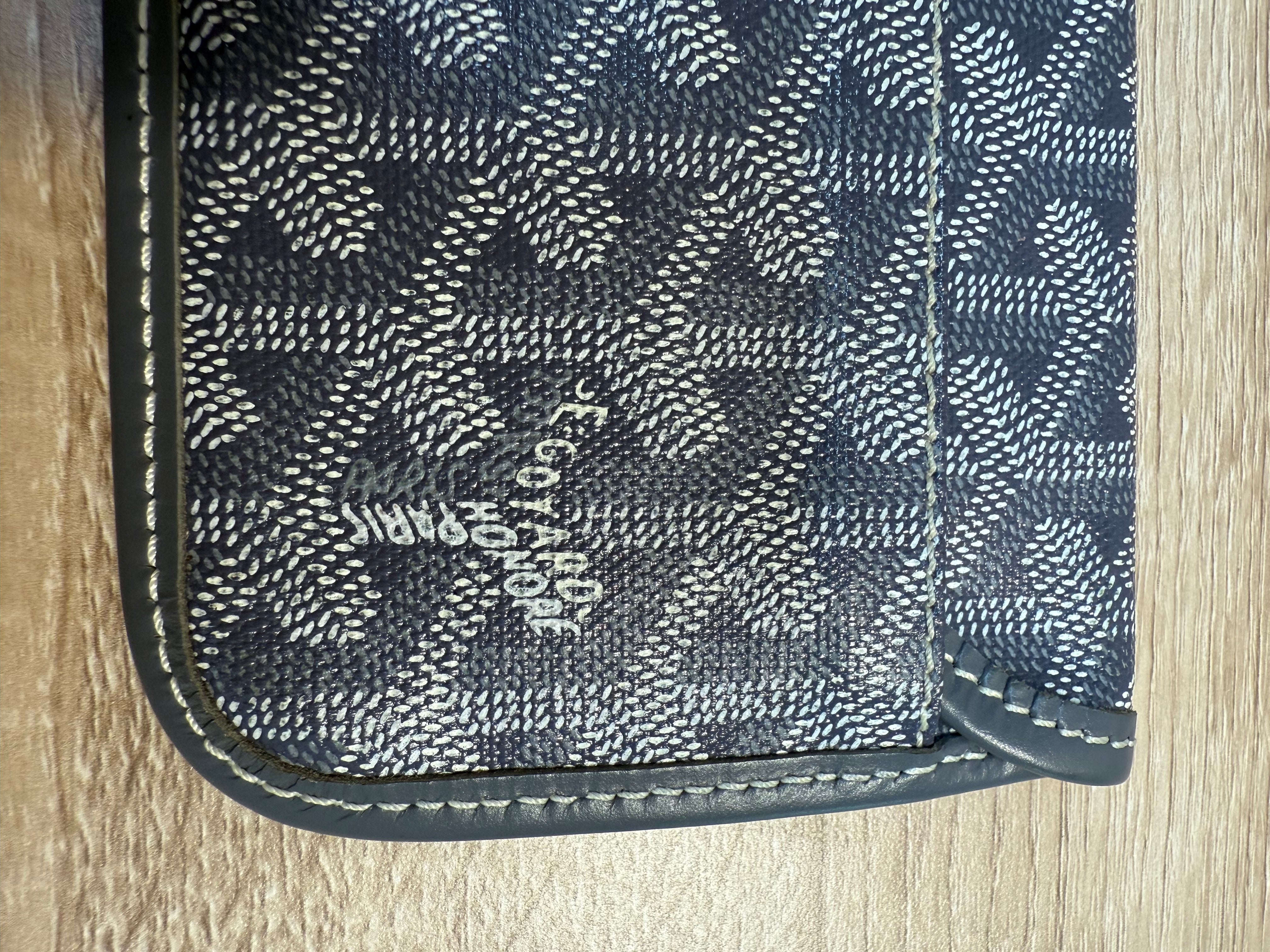 Goyard Grey Goyardine Leather Pouch