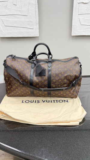 Louis Vuitton Monogram Waterproof Keepall Bandouliere 55