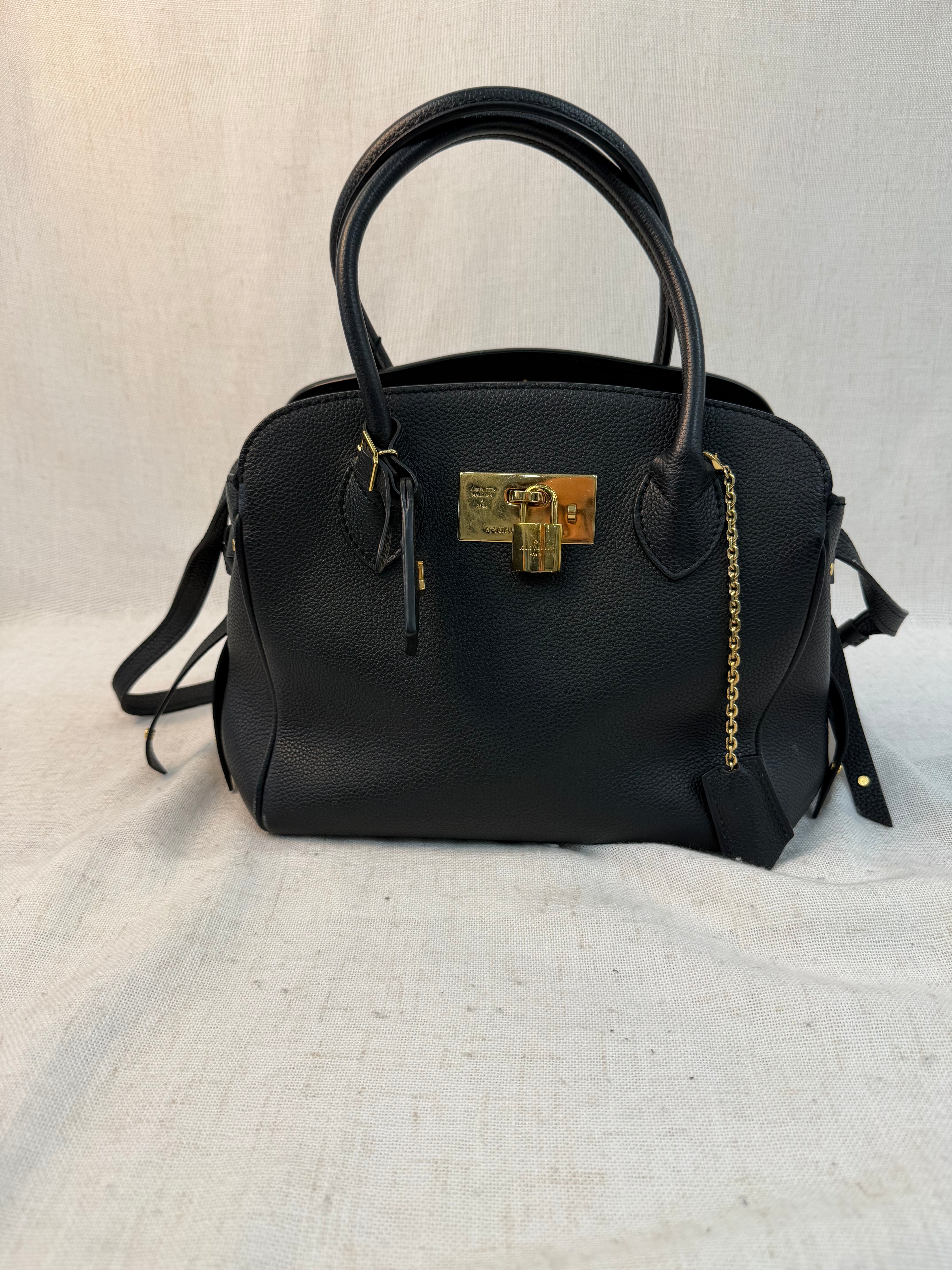 Louis Vuitton Black Leather Milla PM Bag