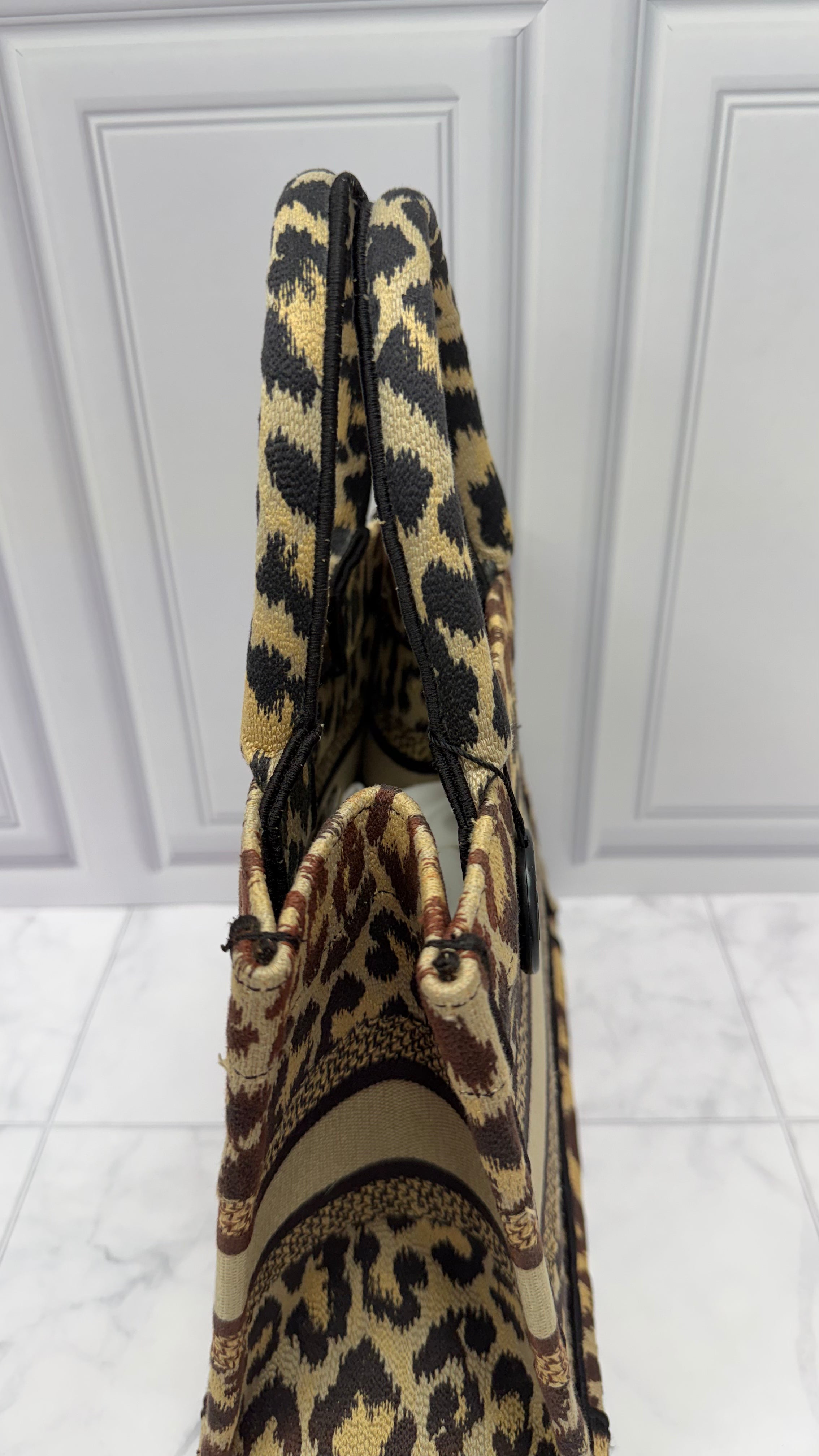 *DONS DROP* Christian Dior Leopard Printed Canvas Book Tote Bag