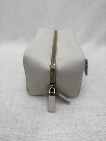 Prada Off-White Saffiano Leather Travel Pouch