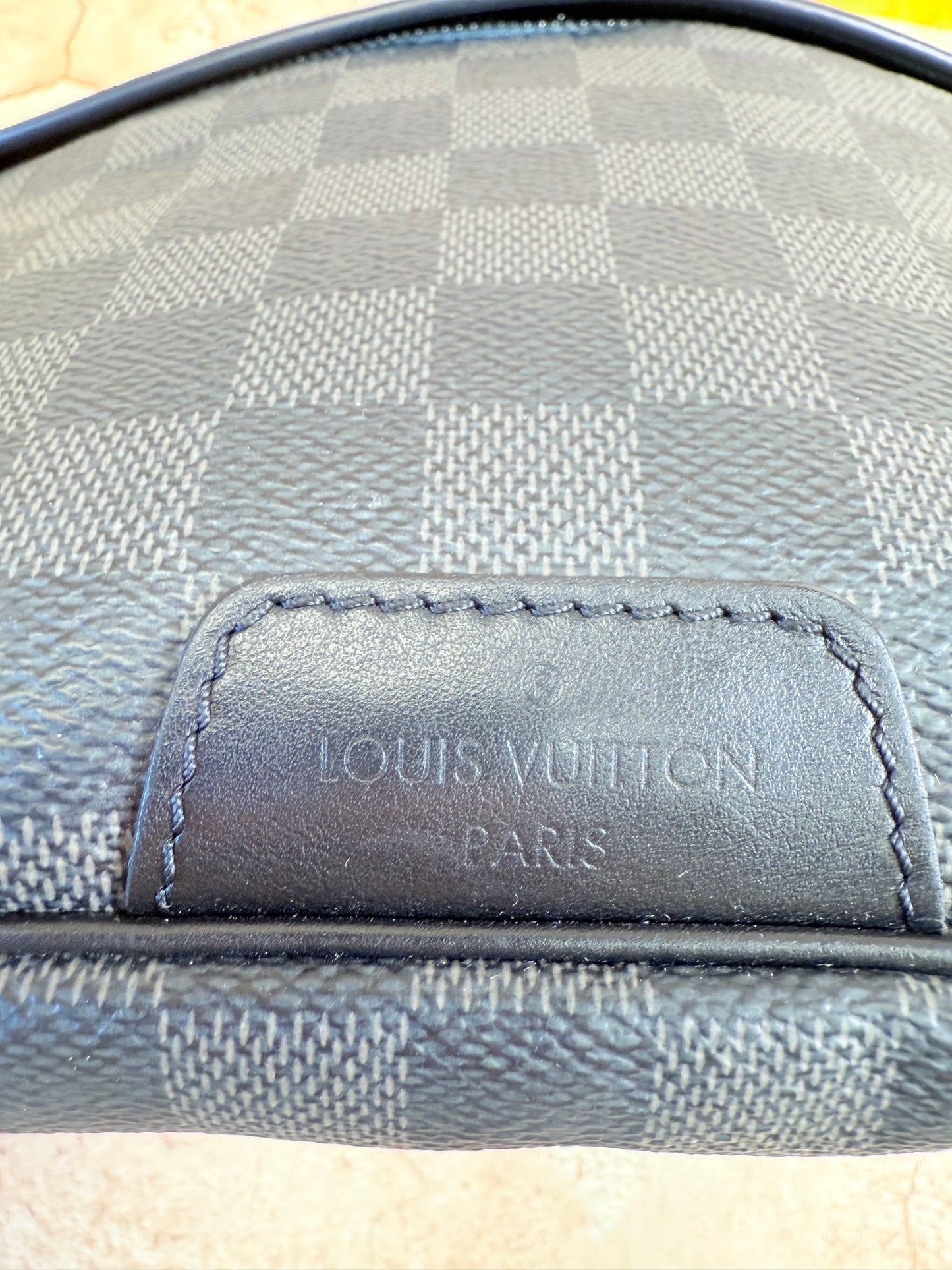 Louis Vuitton Damier Graphite Discovery Bumbag Blue Grey Strap