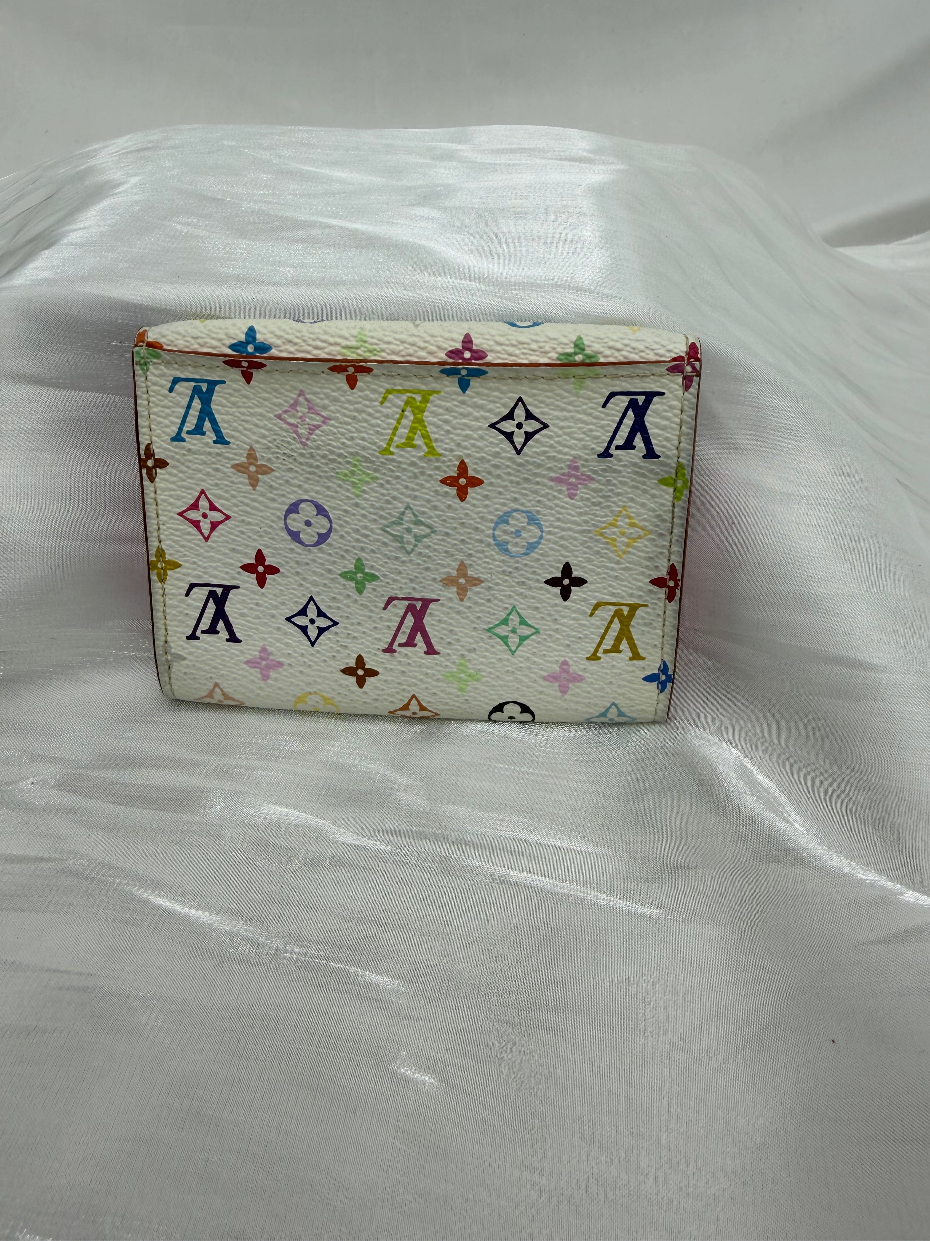 Louis Vuitton White Multicolore & Pink Monogram  Card Case
