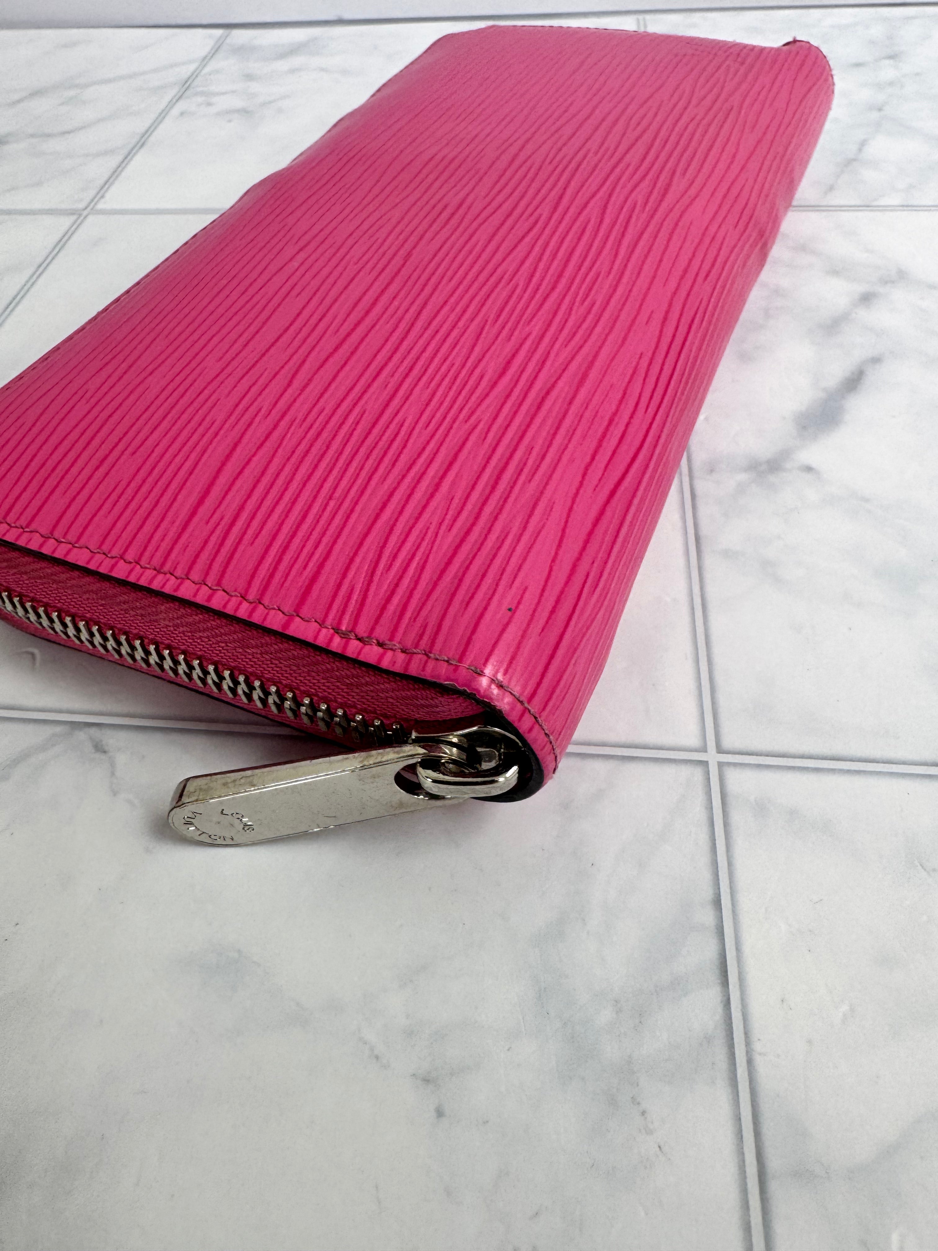 Louis Vuitton Pink Epi Zippy Wallet