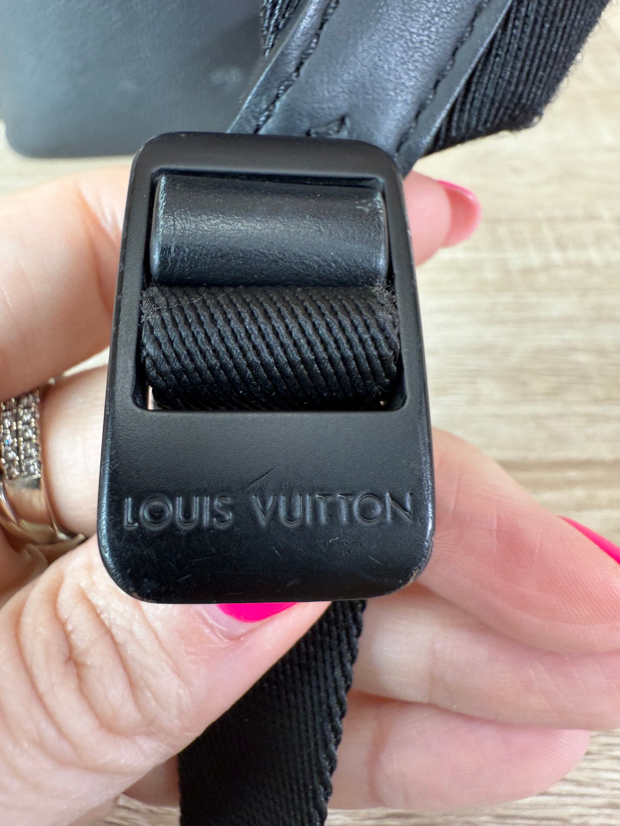 Louis Vuitton Black Leather Takeoff Backpack