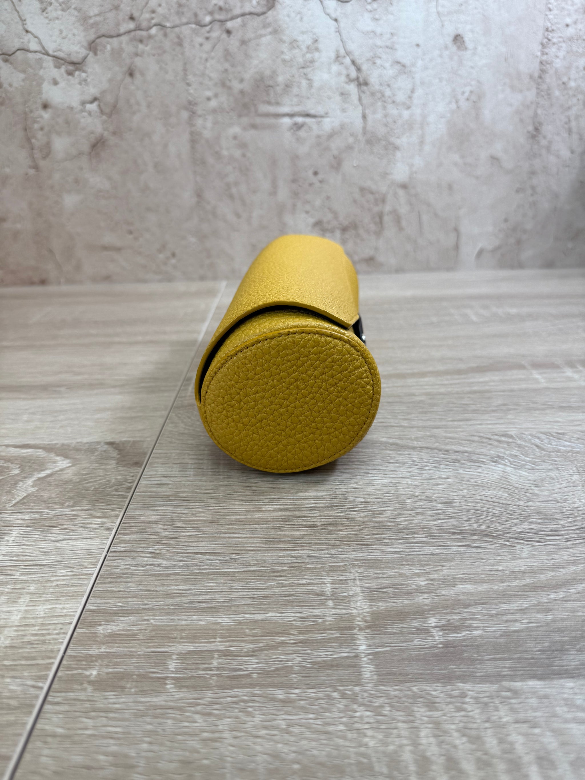 Fendi Mustard Yellow Leather Watch Case