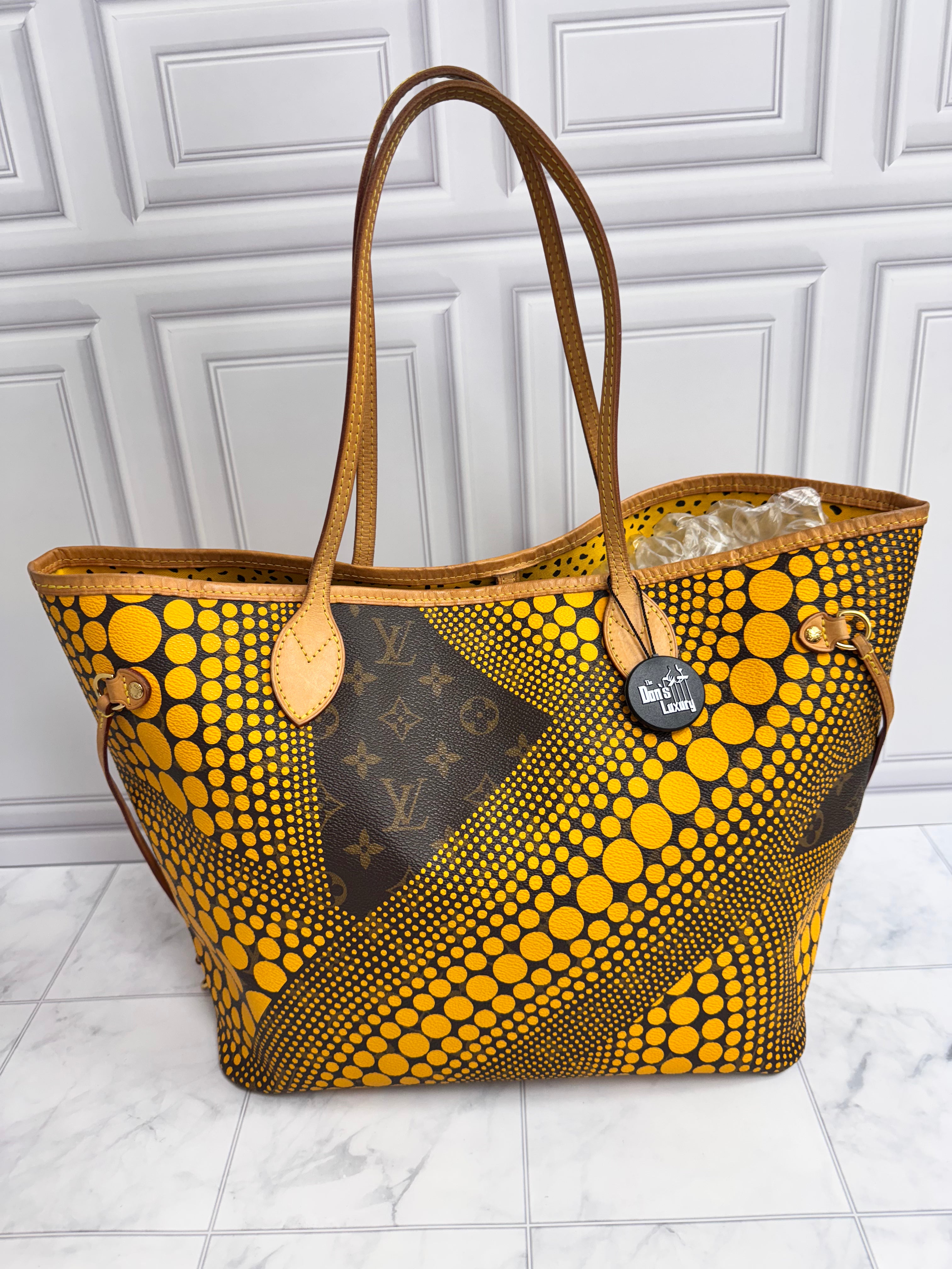 *DONS DROP* Louis Vuitton Yellow Monogram Waves Neverfull MM Tote Bag