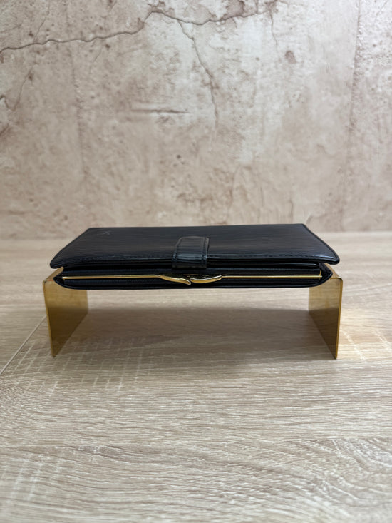 Louis Vuitton Black Epi Long French Wallet
