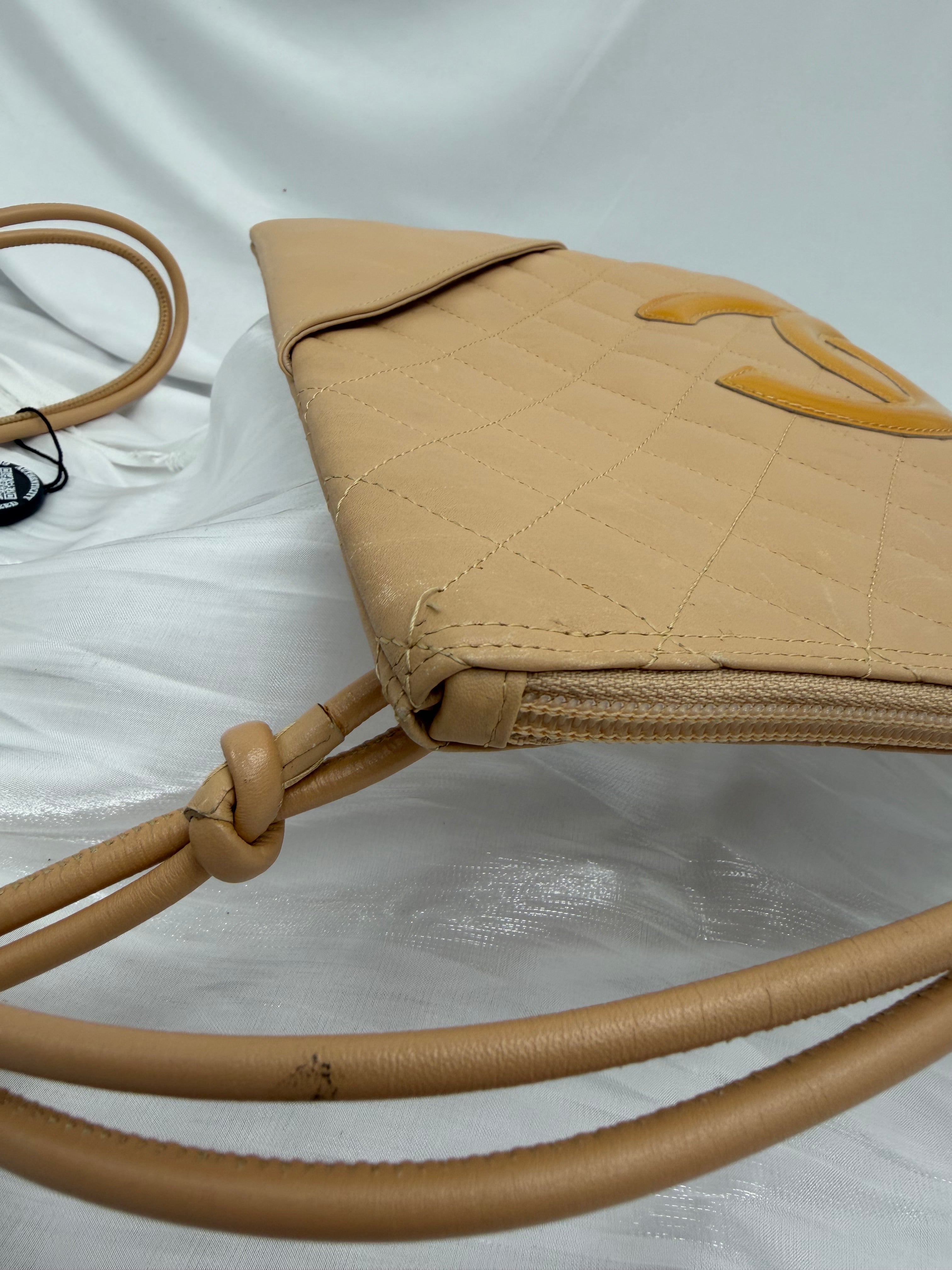 Chanel Beige Quilted Calfskin Cambon Crossbody