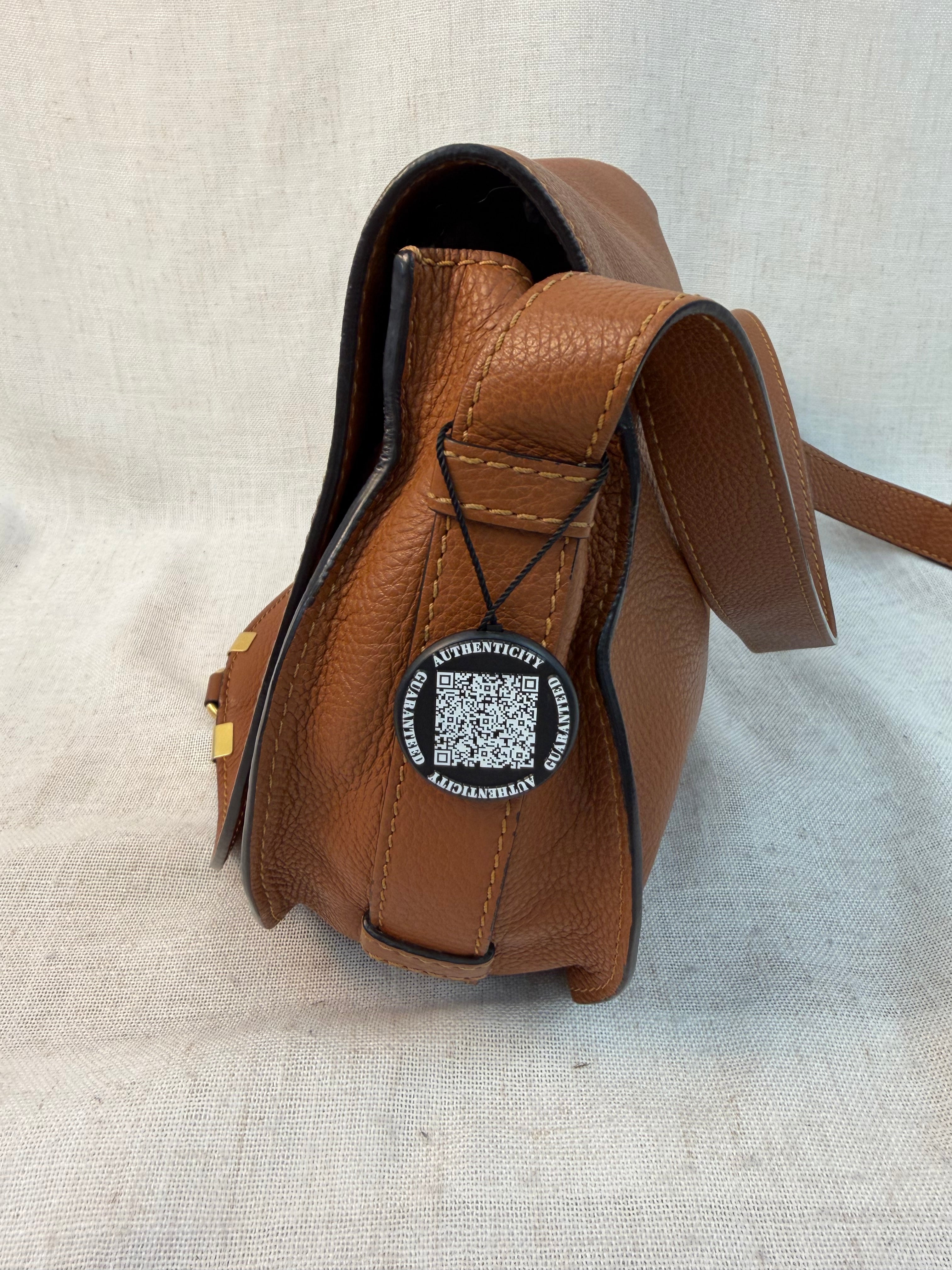 Chloe Tan Calfskin Medium Marcie Saddle Bag