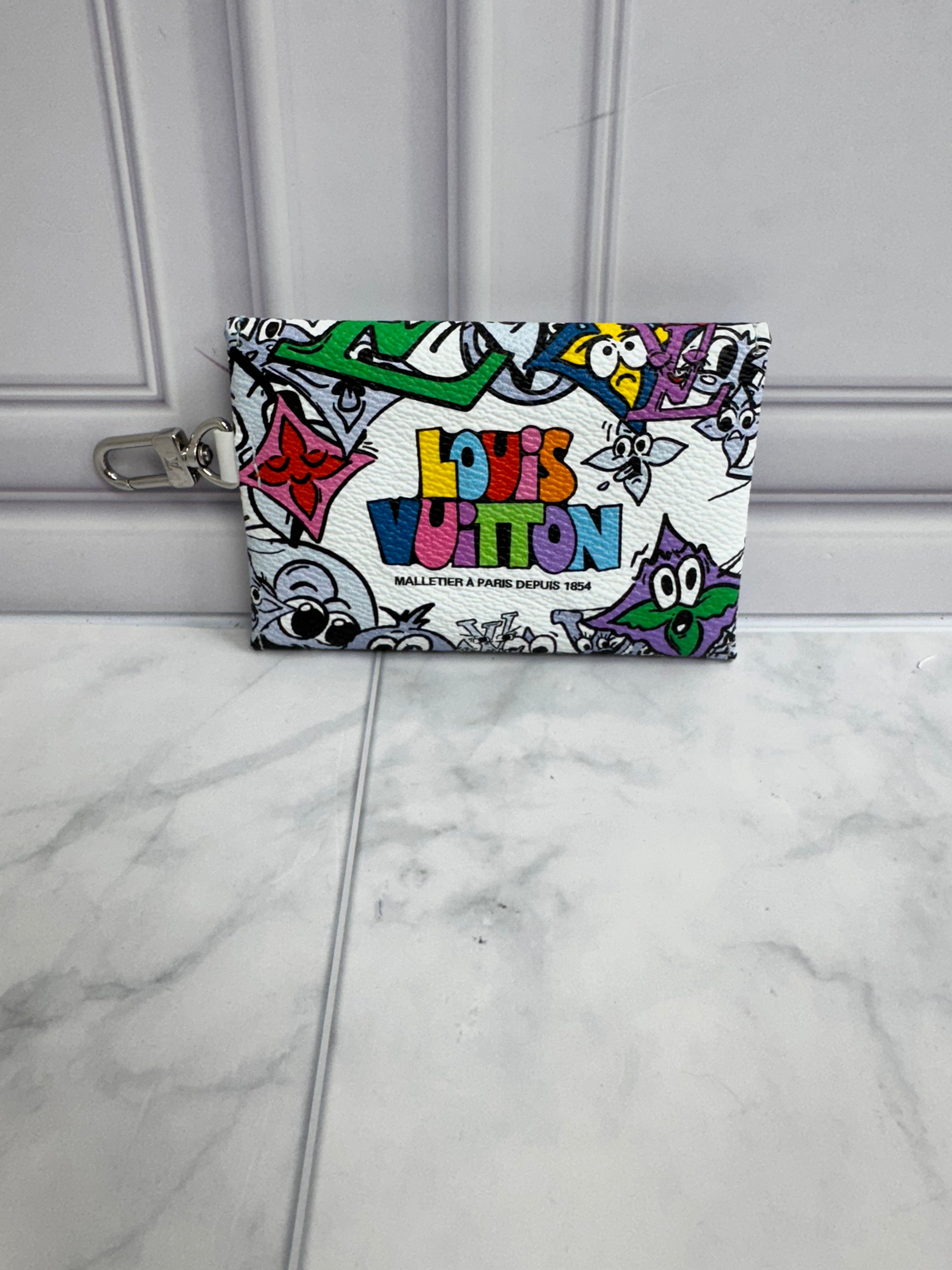 LIKE NEW - Louis Vuitton Multicolor Monogram Comics Small Envelope Pouch