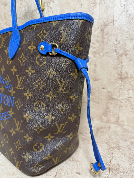 Louis Vuitton Limited Edition Blue Ikat Neverfull MM