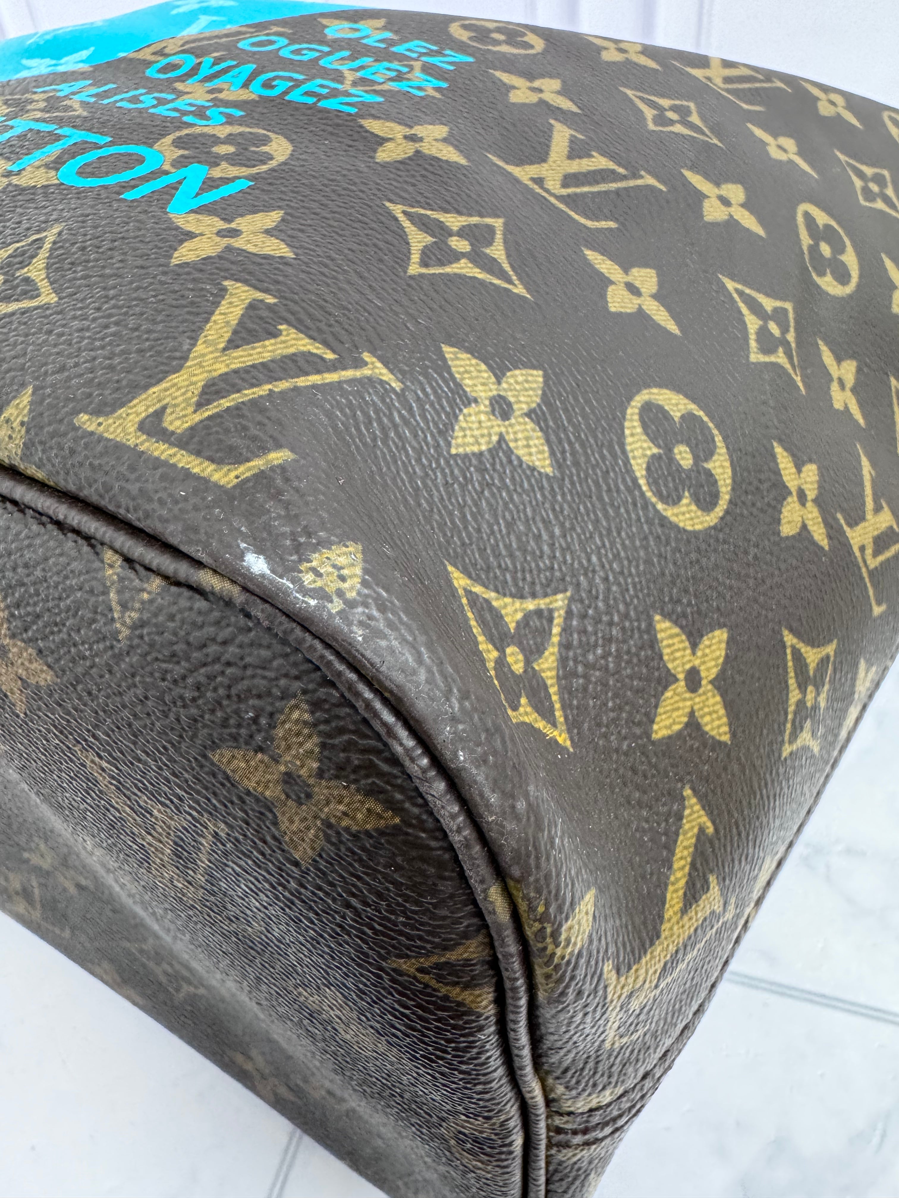 Louis Vuitton Monogram Turquoise V Neverfull MM
