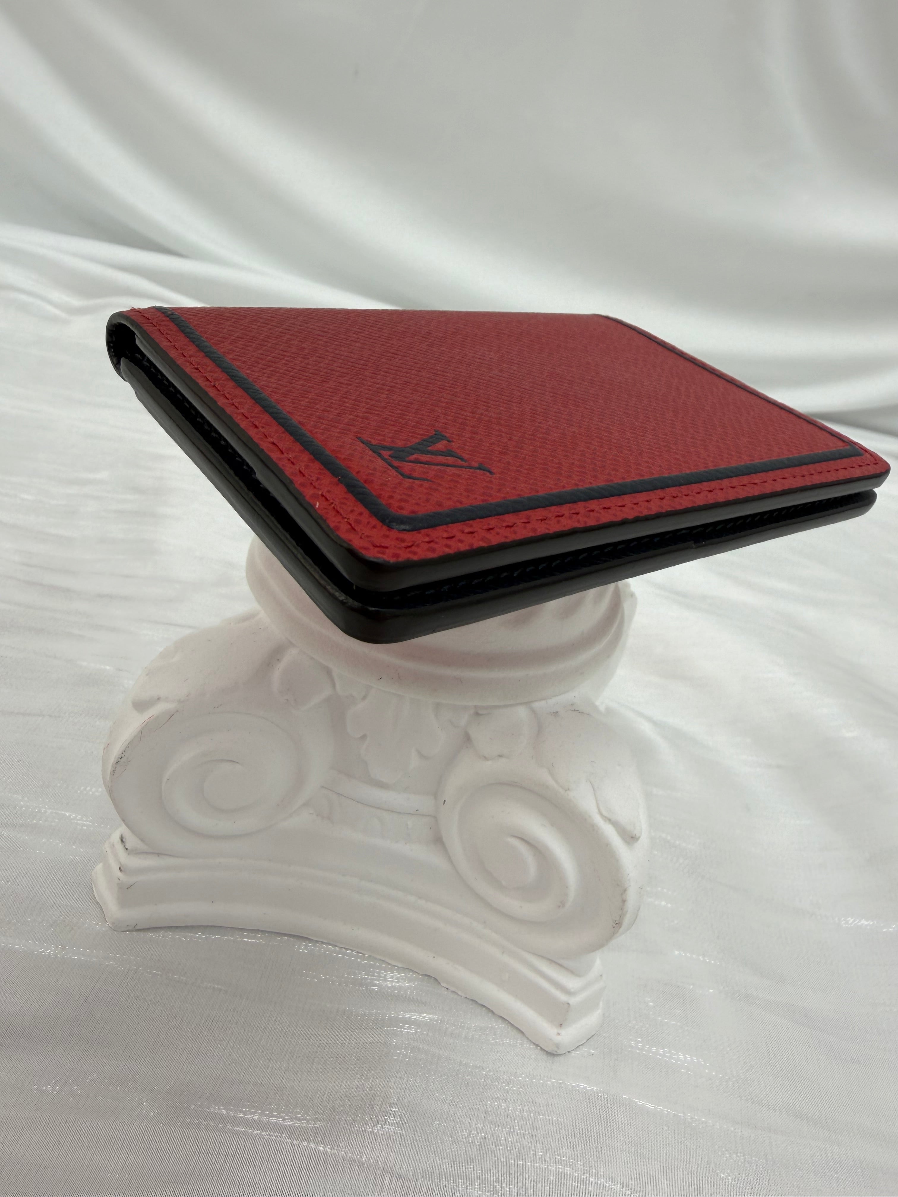 Louis Vuitton Red Taiga Leather Pocket Organizer
