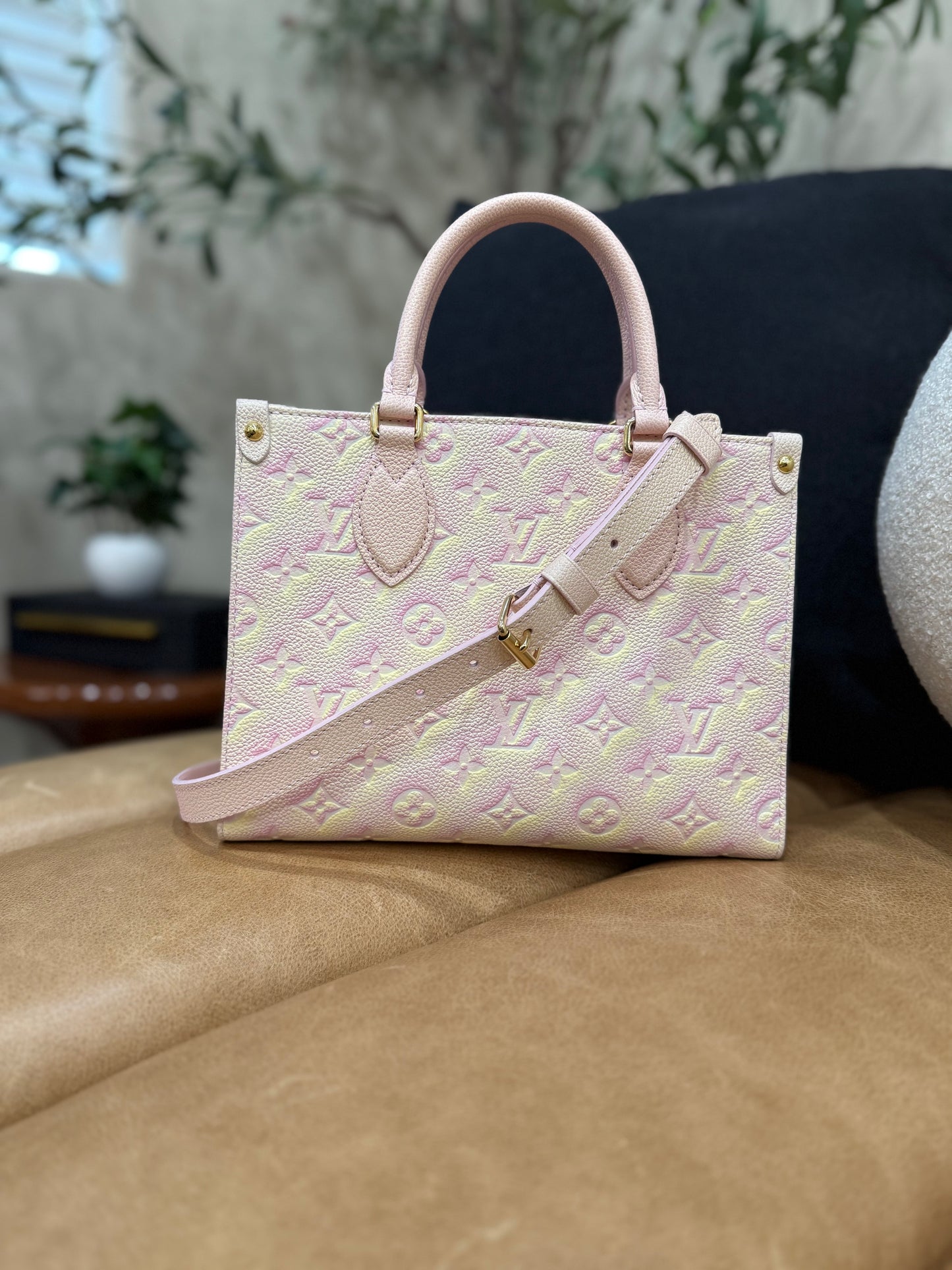 Louis Vuitton Stardust Pink Monogram Empreinte OnTheGo PM Tote