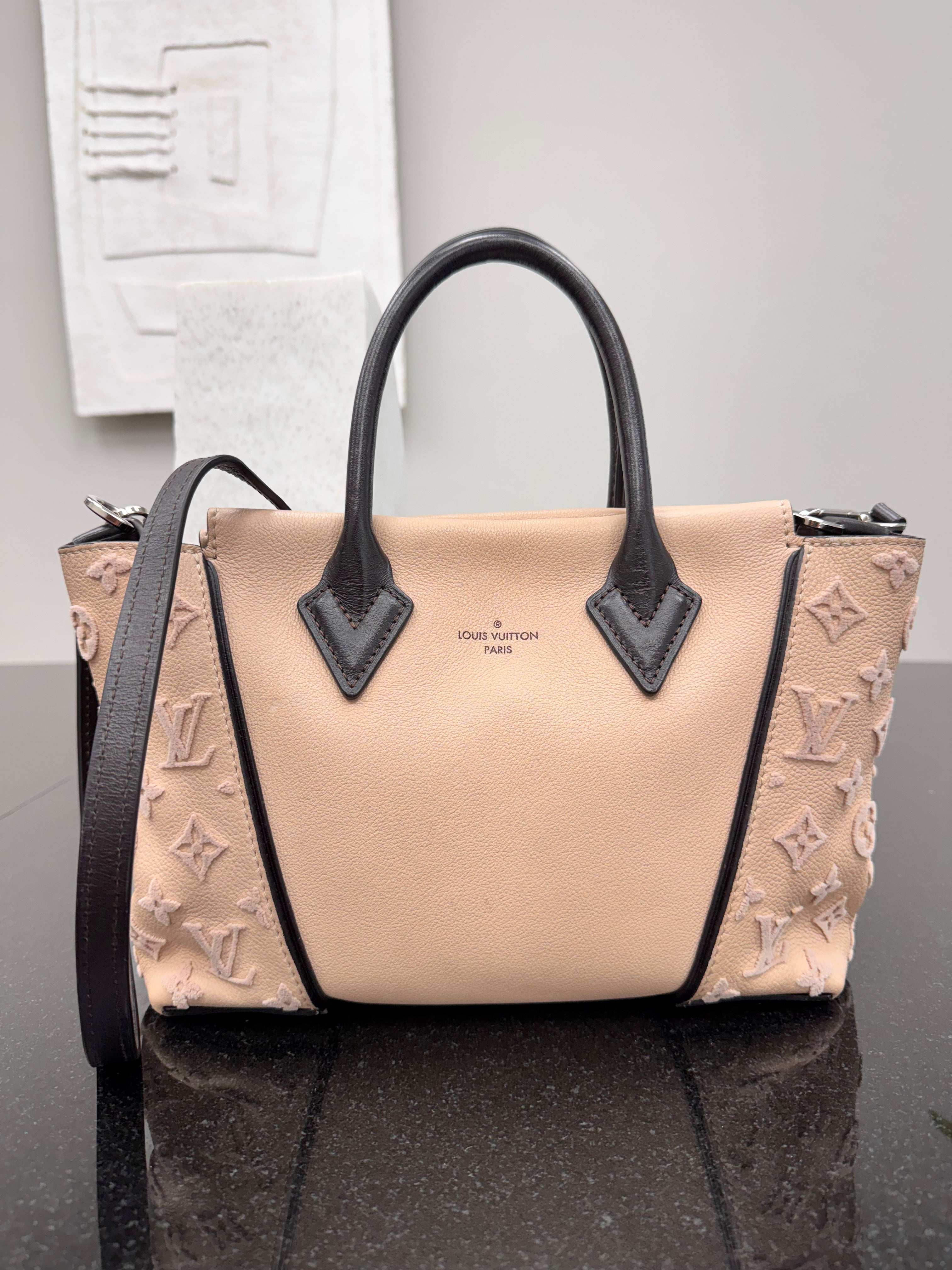 Louis Vuitton Pink Grained Leather W Tote BB