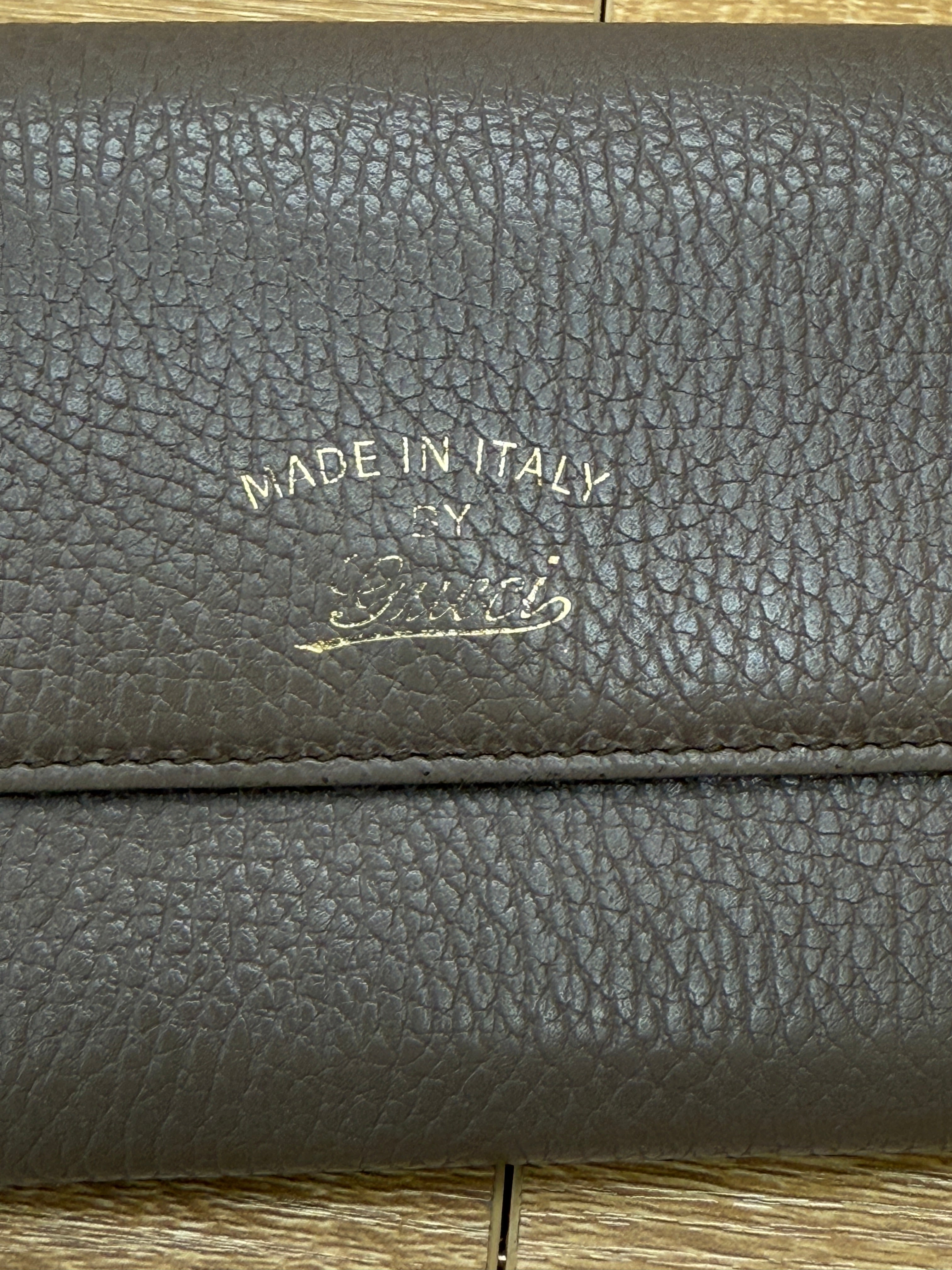 Gucci Grey Leather Long Wallet