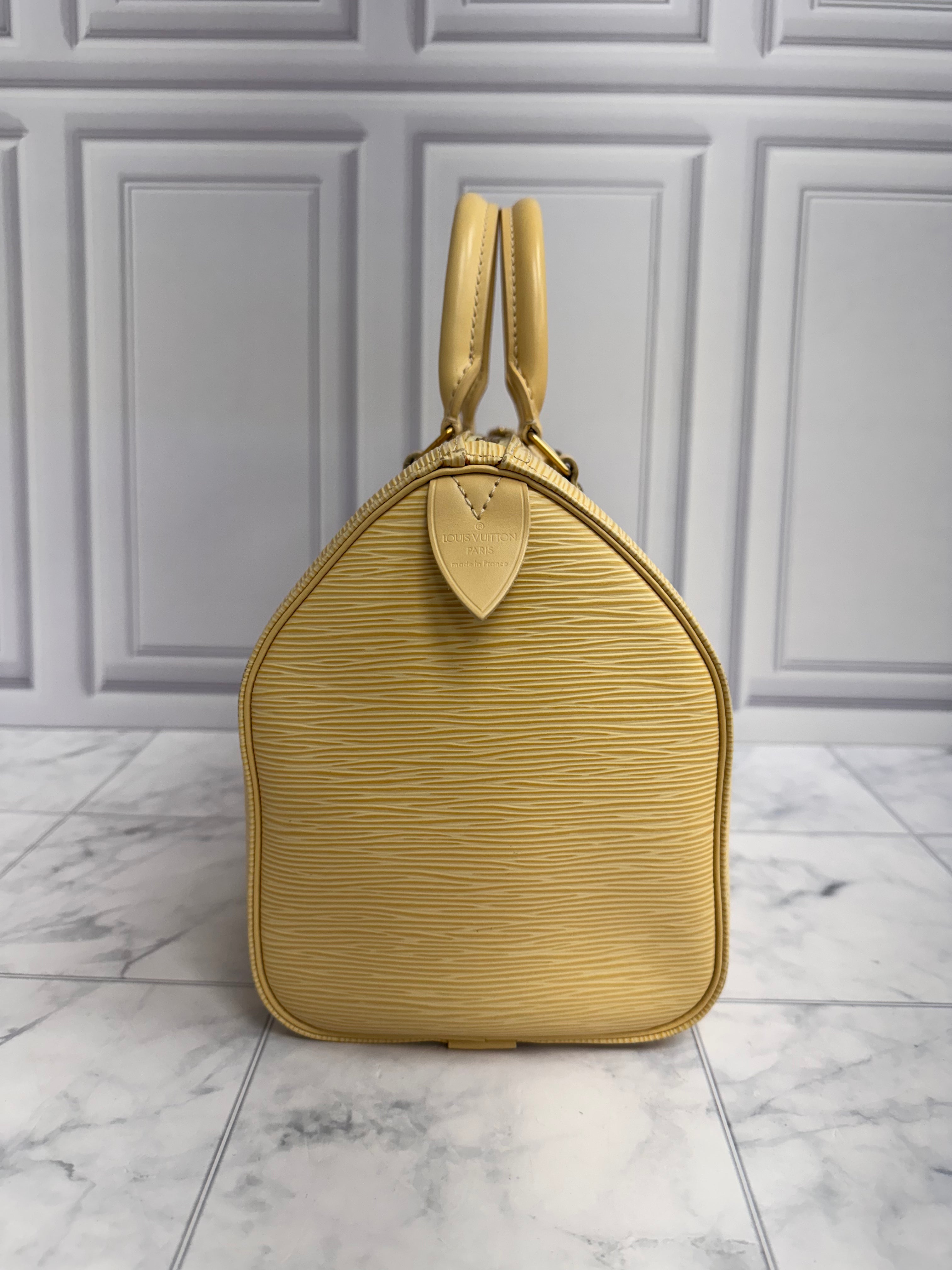 Louis Vuitton Yellow Epi Leather Speedy 25