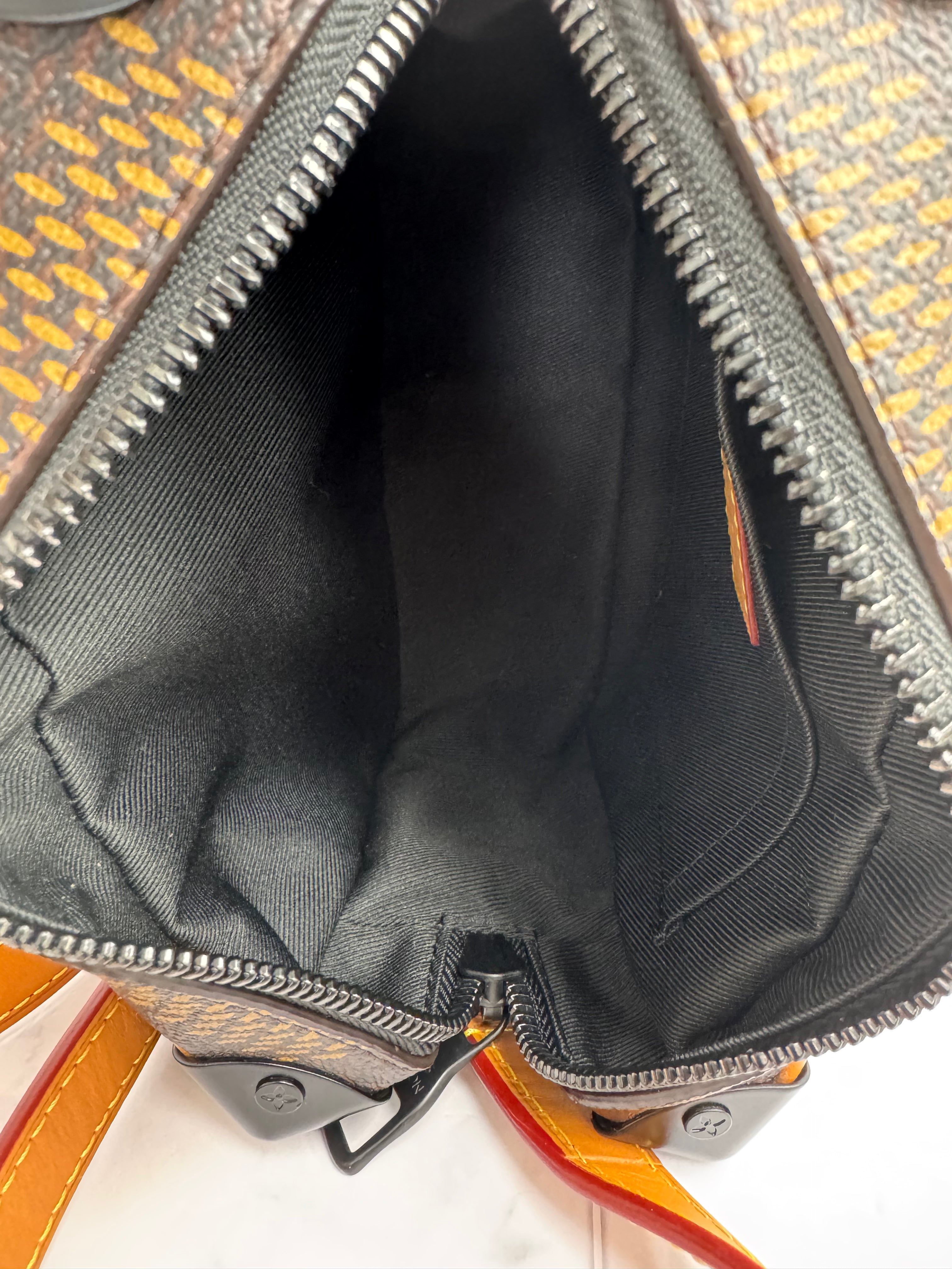 LIKE NEW - Louis Vuitton x Nigo Giant Damier Ebene Monogram Drip Mini Soft Trunk