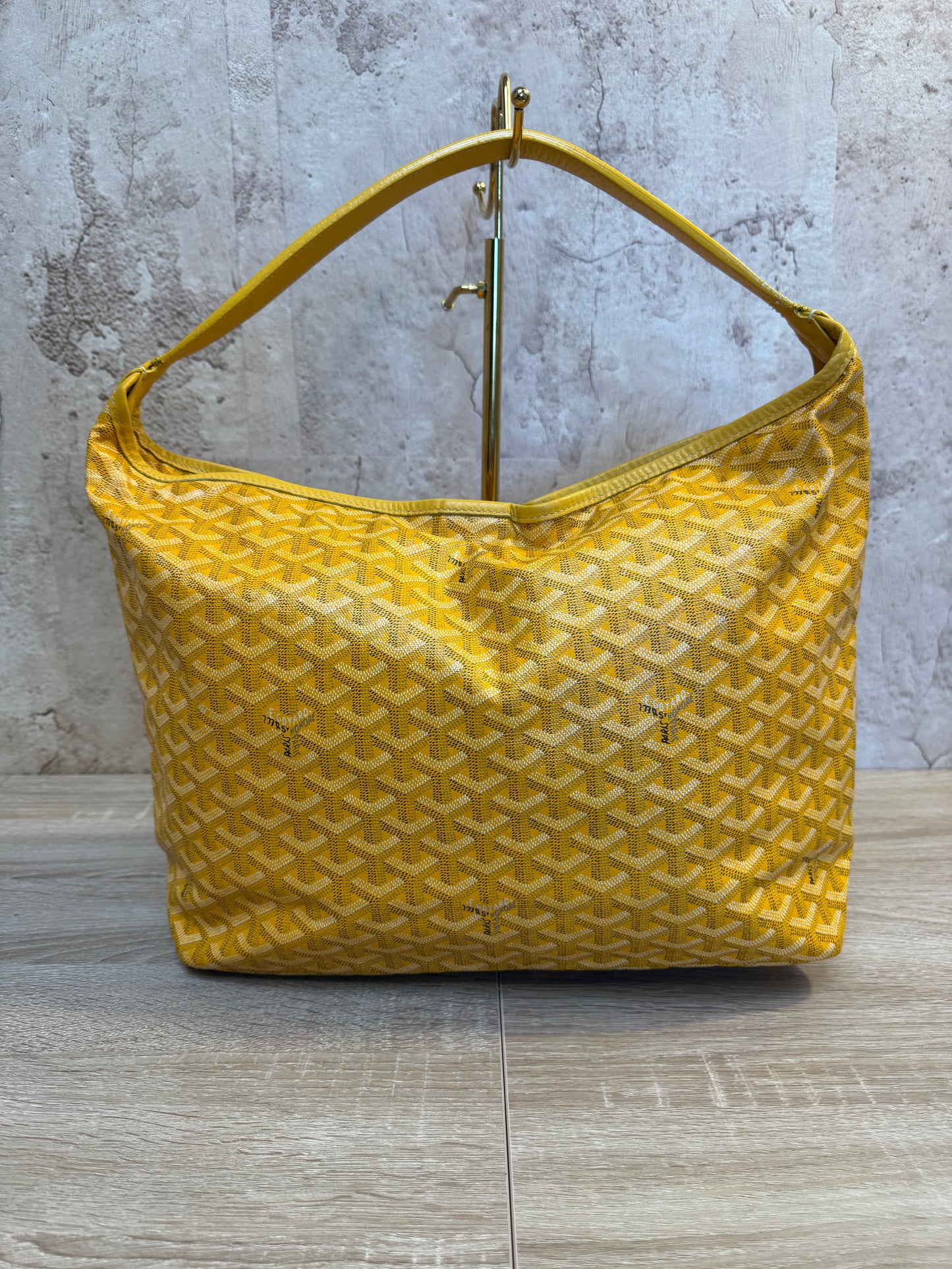 Goyard Yellow Goyardine Leather  Fidji Hobo Bagat