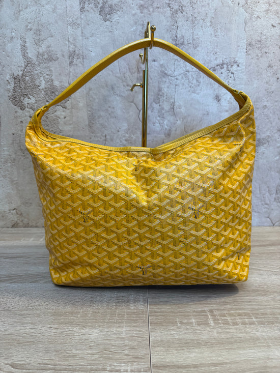 Goyard Yellow Goyardine Leather  Fidji Hobo Bagat