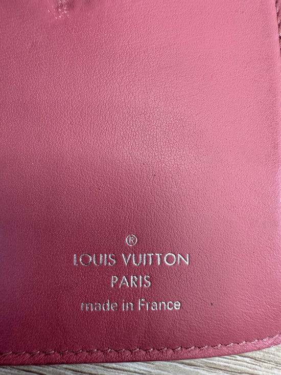 Louis Vuitton Black Leather Capucines Floral Compact Wallet