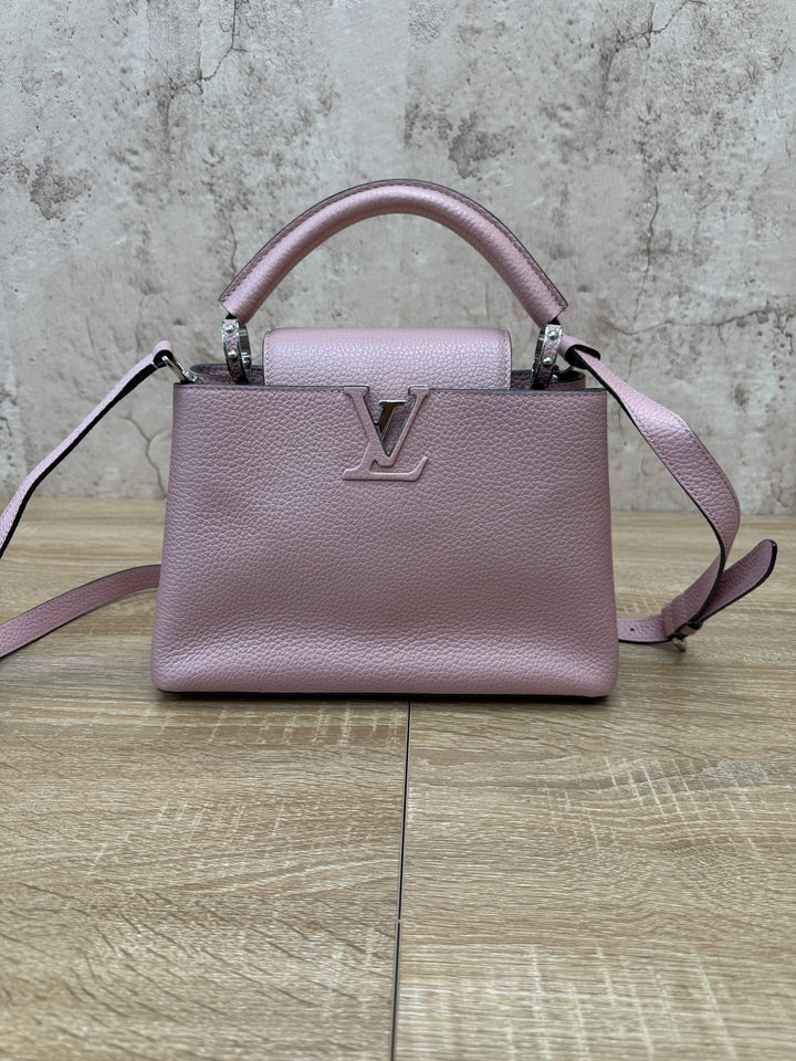 Louis Vuitton Dusty Pink Taurillon Leather Capucines BB Bag