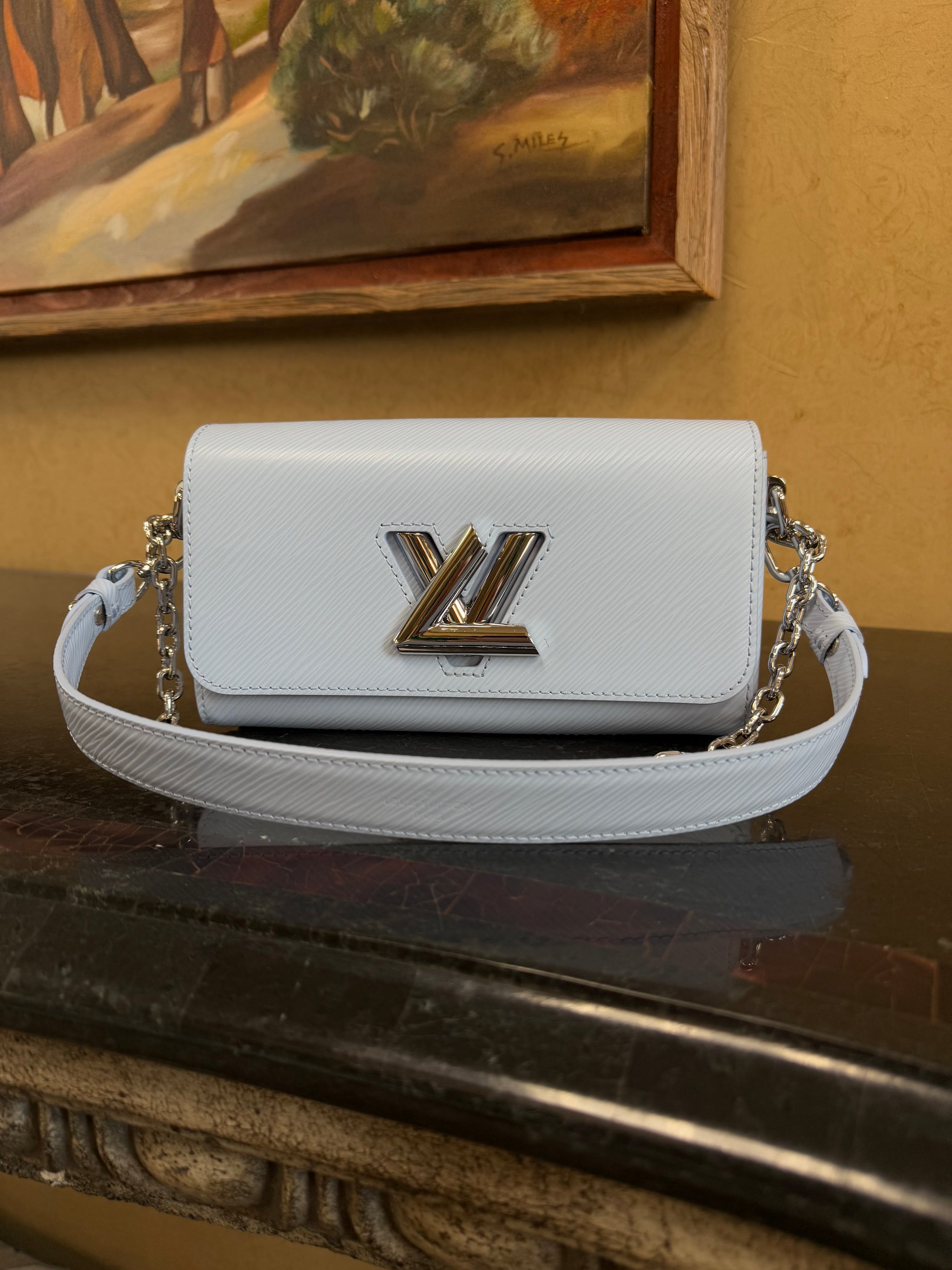 Louis Vuitton Candy Blue Epi Twist West Shoulder Bag