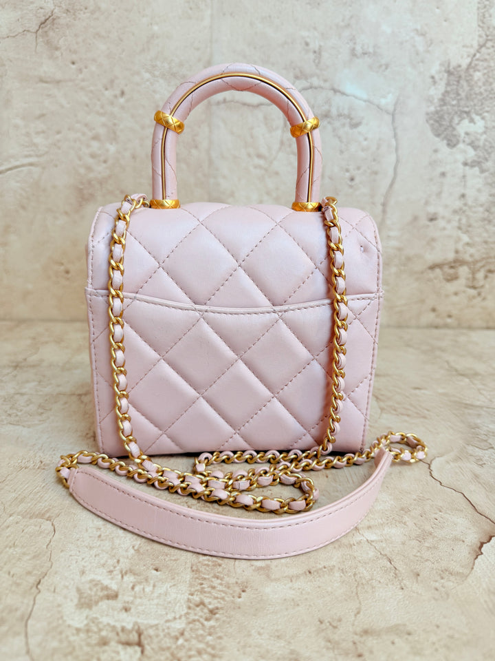 Chanel Pink Mini Square Top Handle Bag