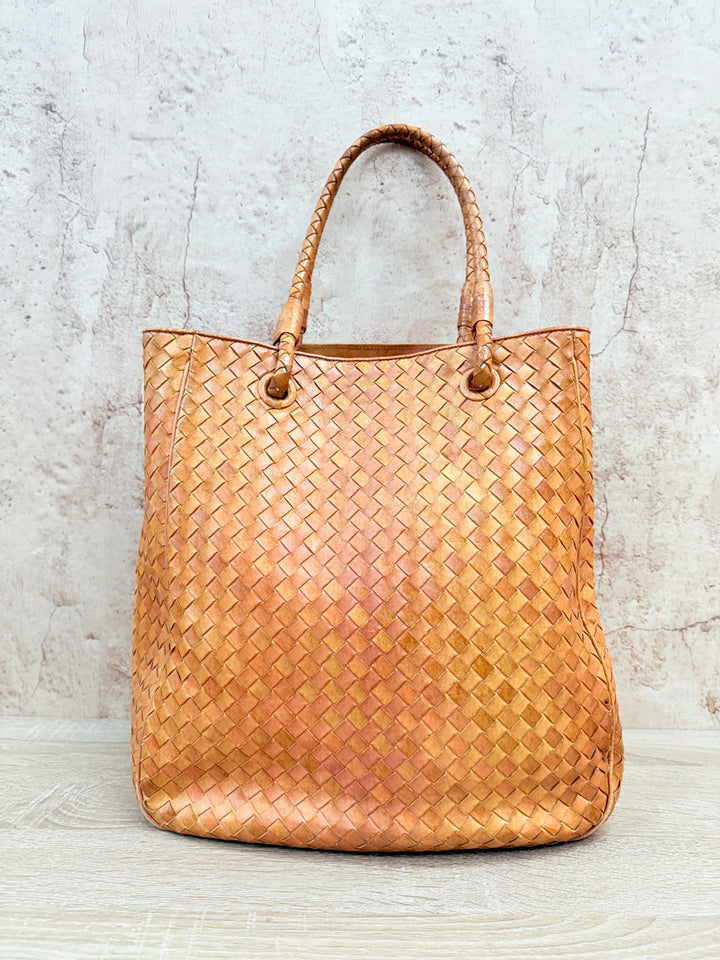 Bottega Veneta Brown Intrecciato Tote