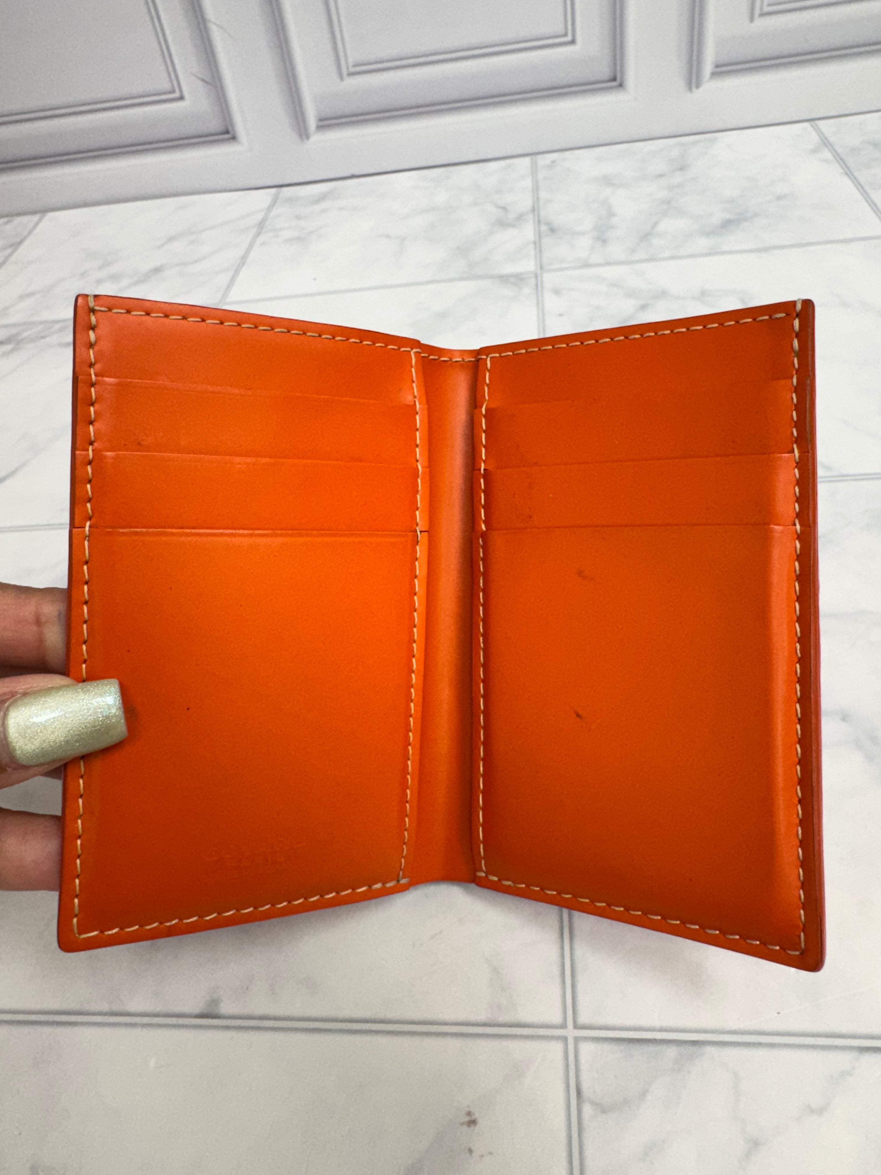 Goyard Orange Goyardine Coated Canvas Saint-Pierre Card Holder