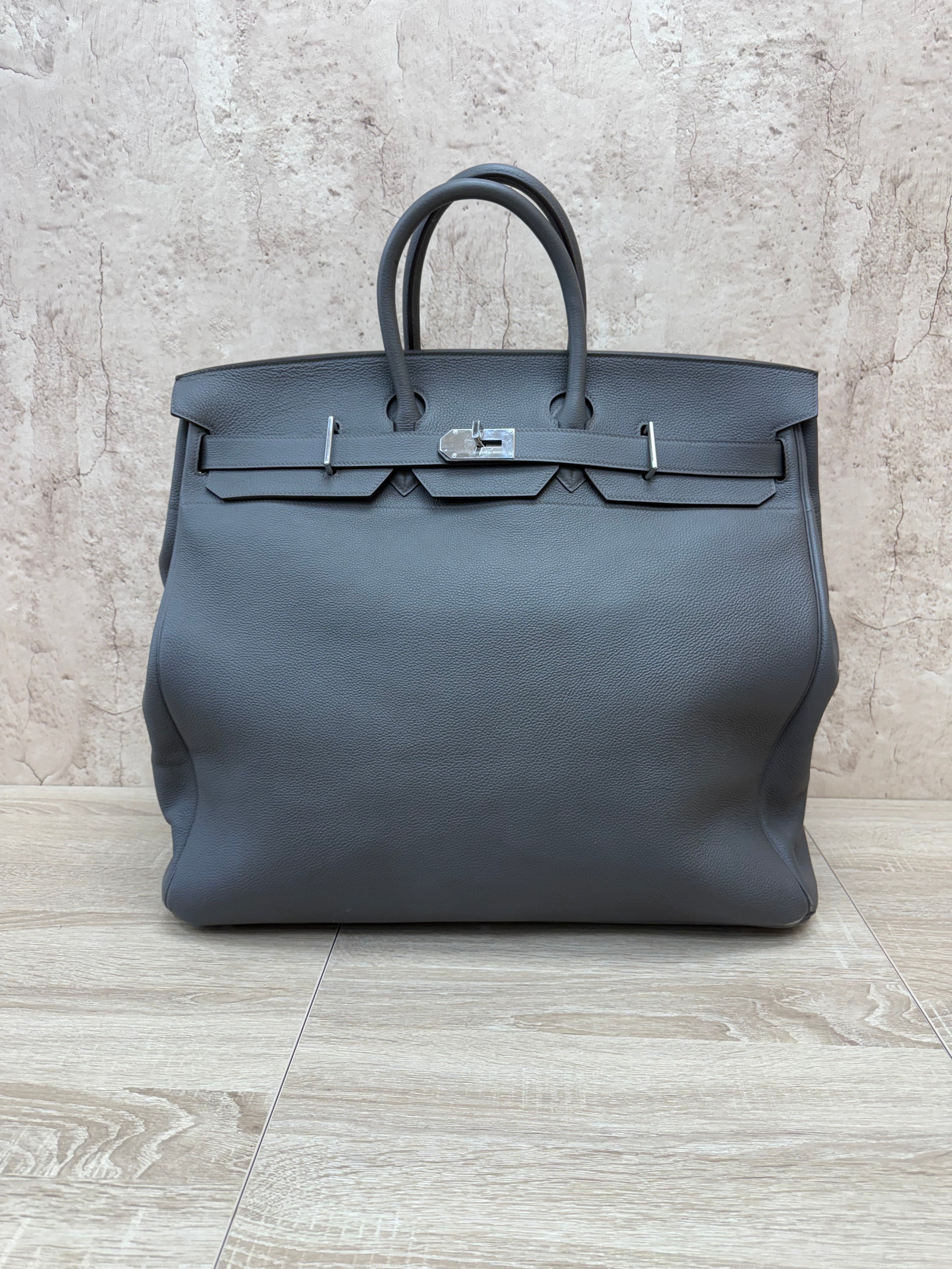 Hermes Noir Togo Birkin 50 With Palladium Hardware