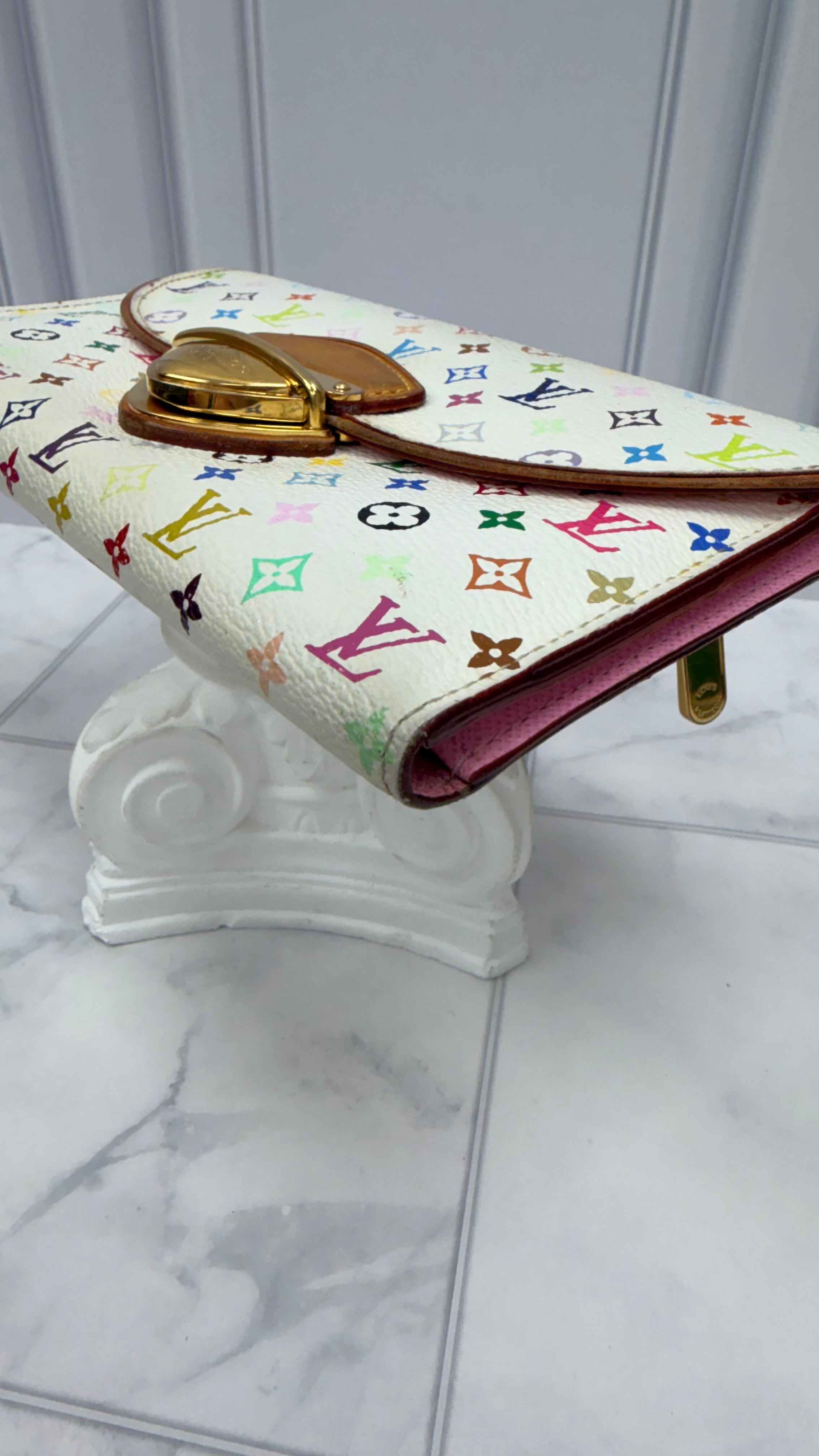 Louis Vuitton White Multicolor Monogram Eugenie Wallet