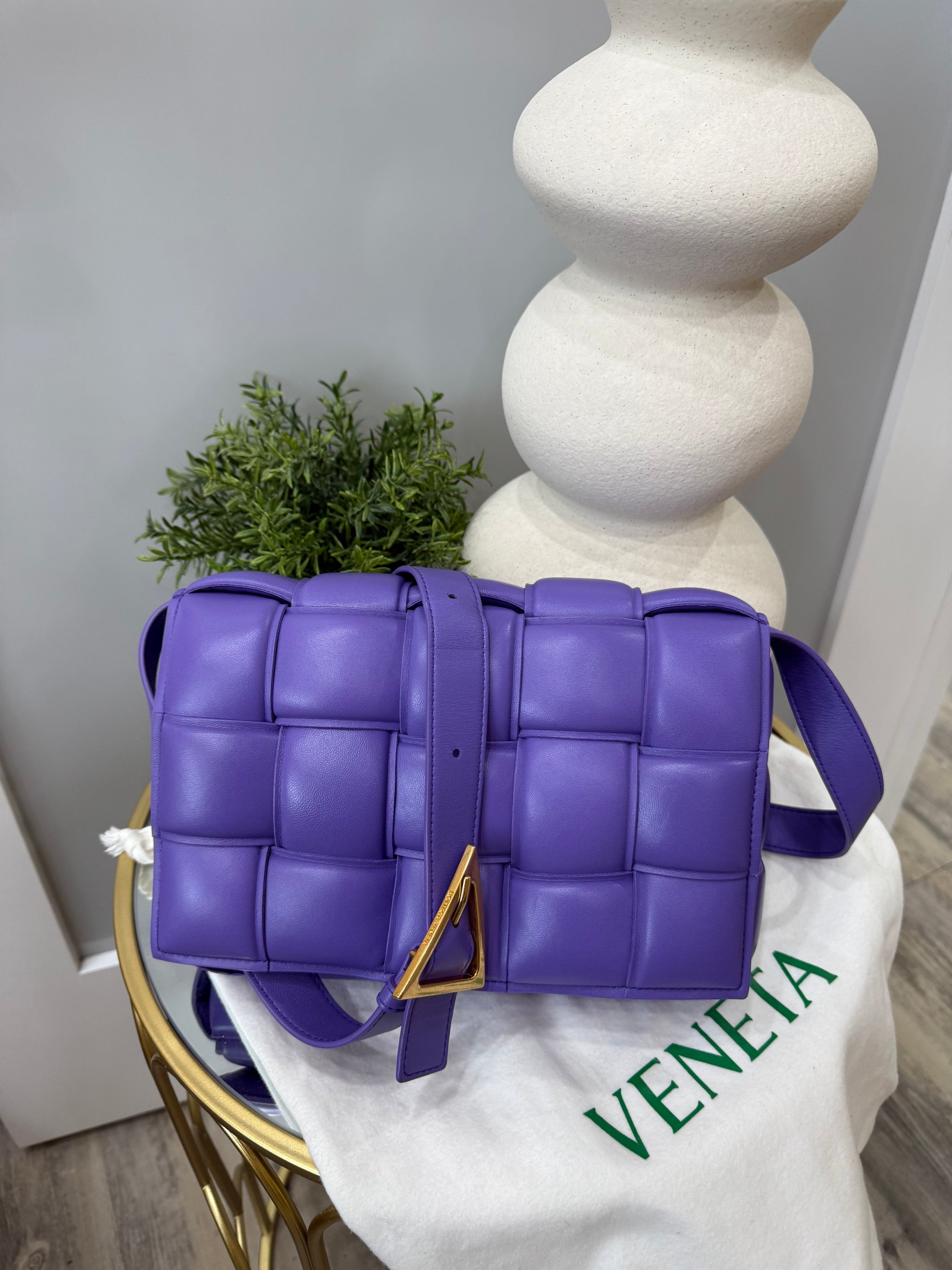 LIKE NEW- Bottega Veneta Purple Cassette Crossbody