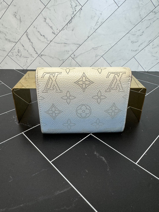 Louis Vuitton Blue & Ivory Ombré Mahina Iris Compact Wallet