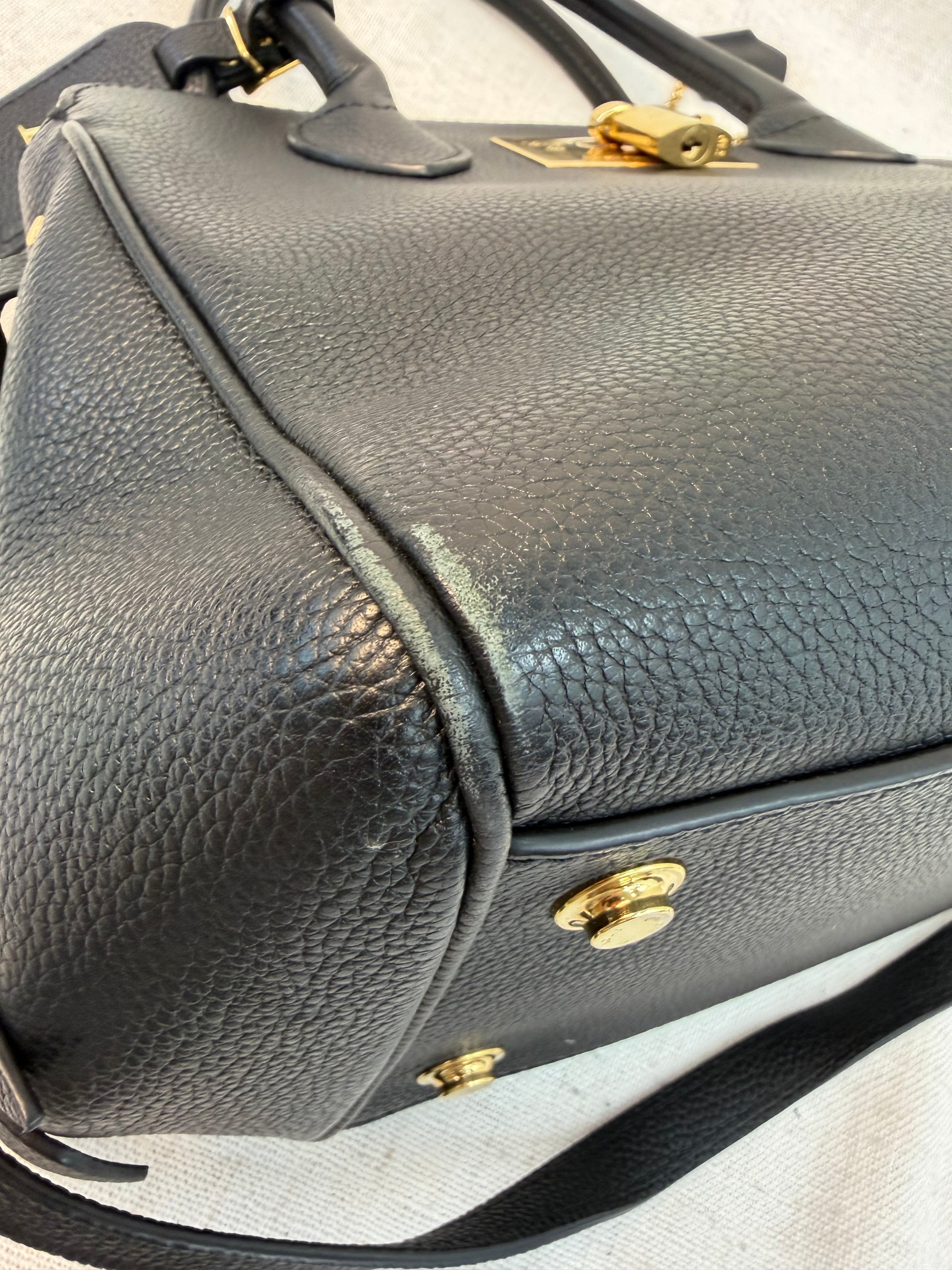 Louis Vuitton Black Leather Milla PM Bag