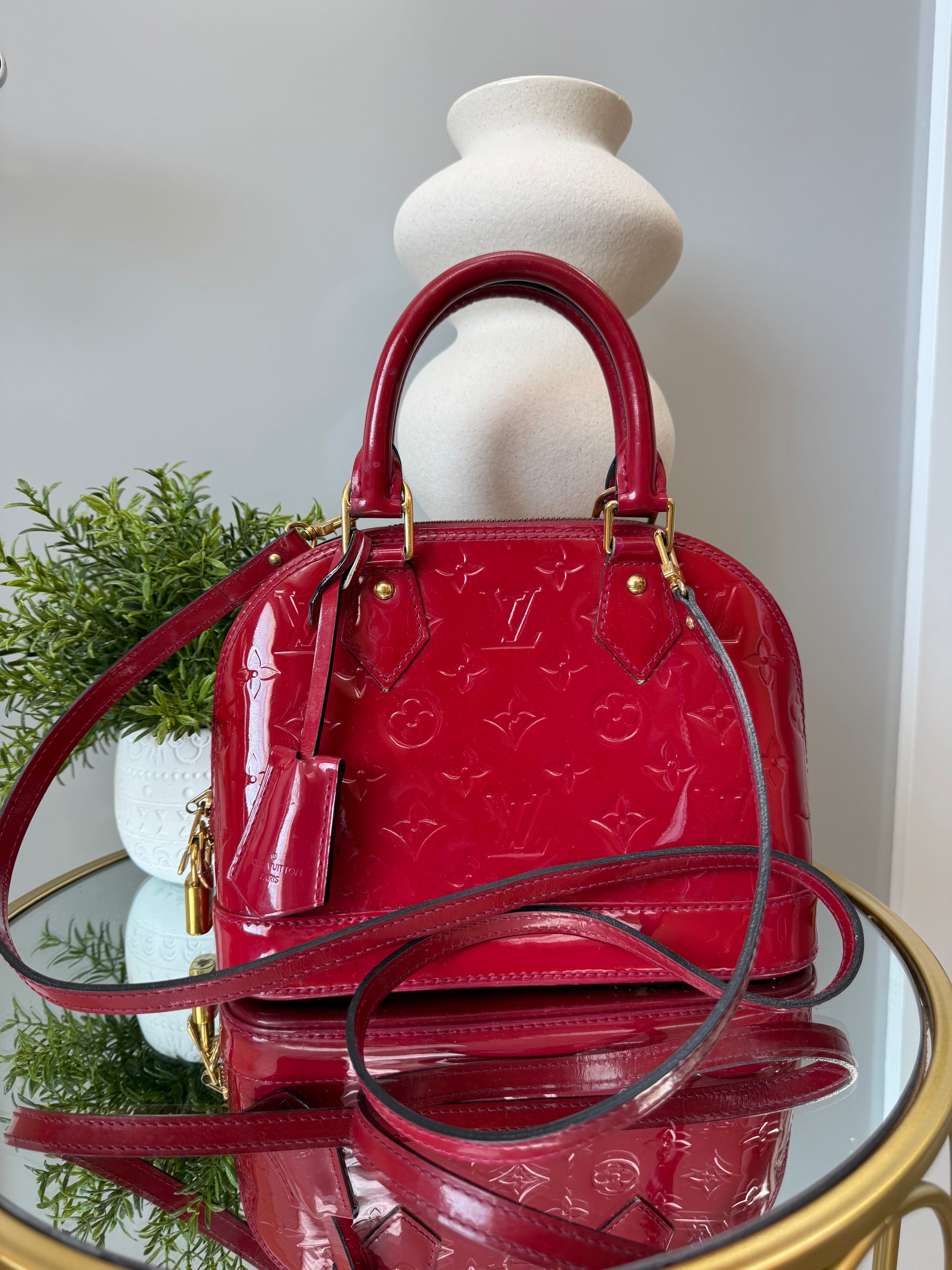 Louis Vuitton Red Vernis Alma BB